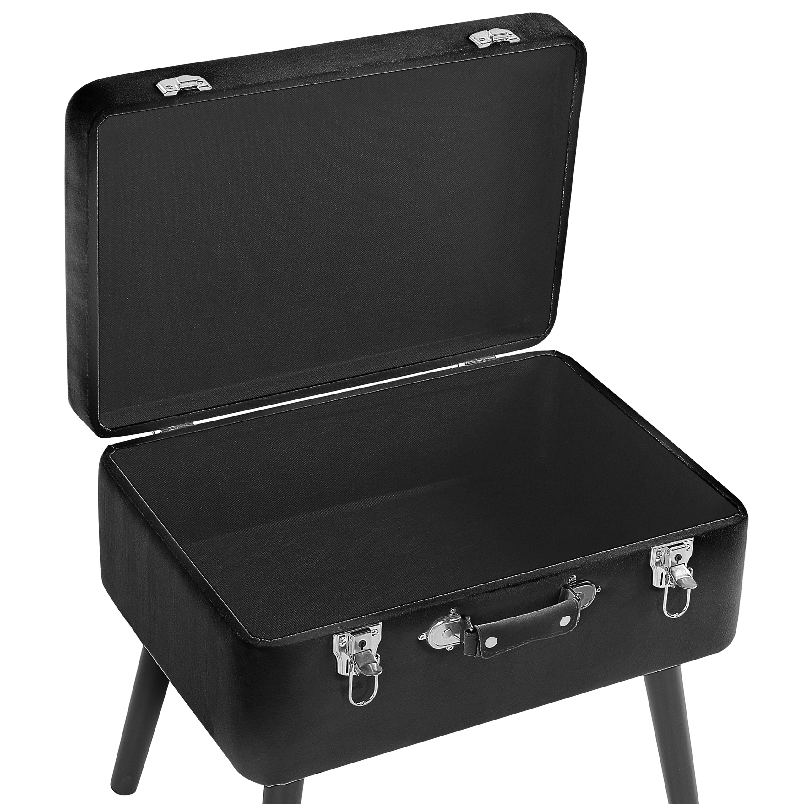 Stool with Storage MALLARD Velvet Black [6]