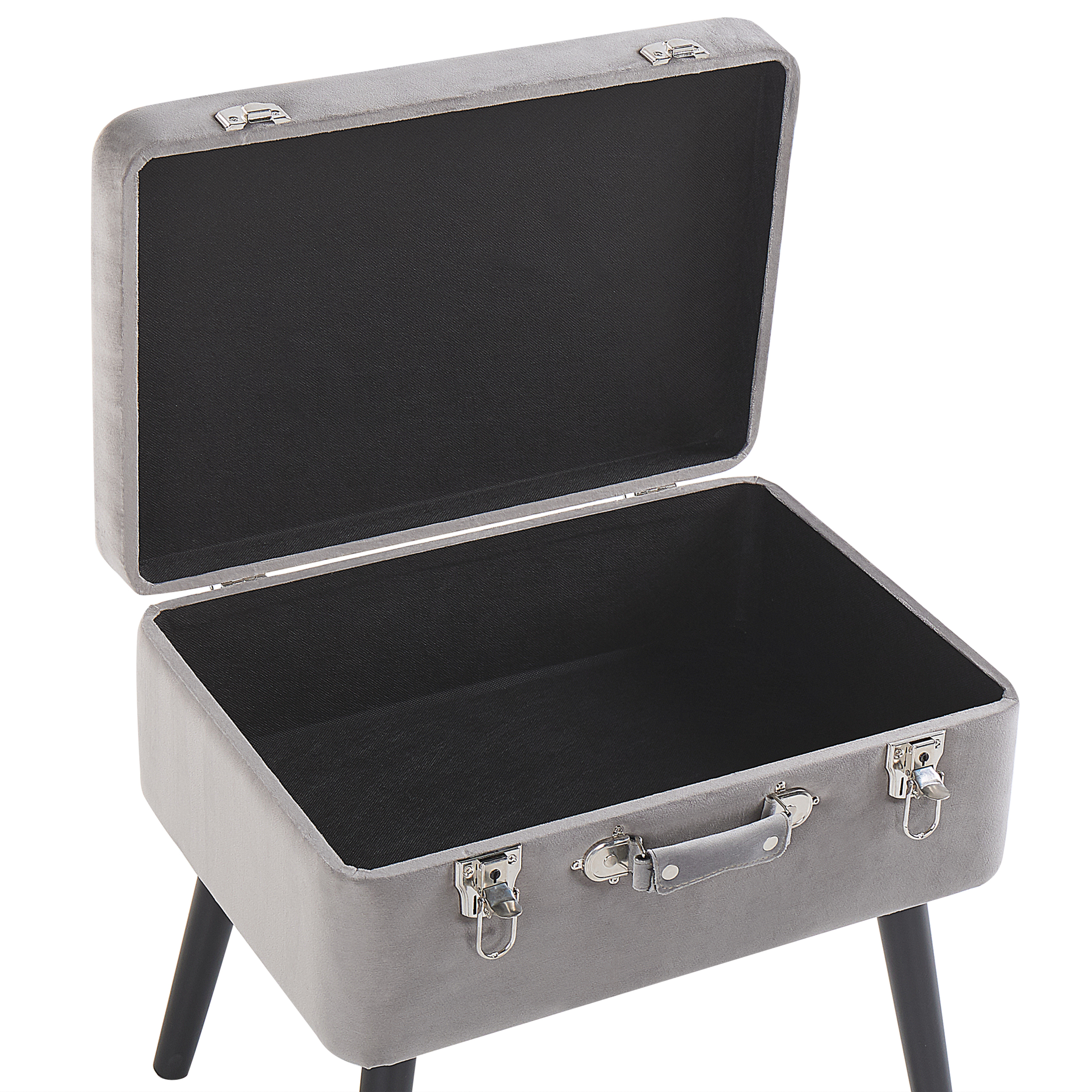 Taburet cu depozitare MALLARD Catifea Gri [6]