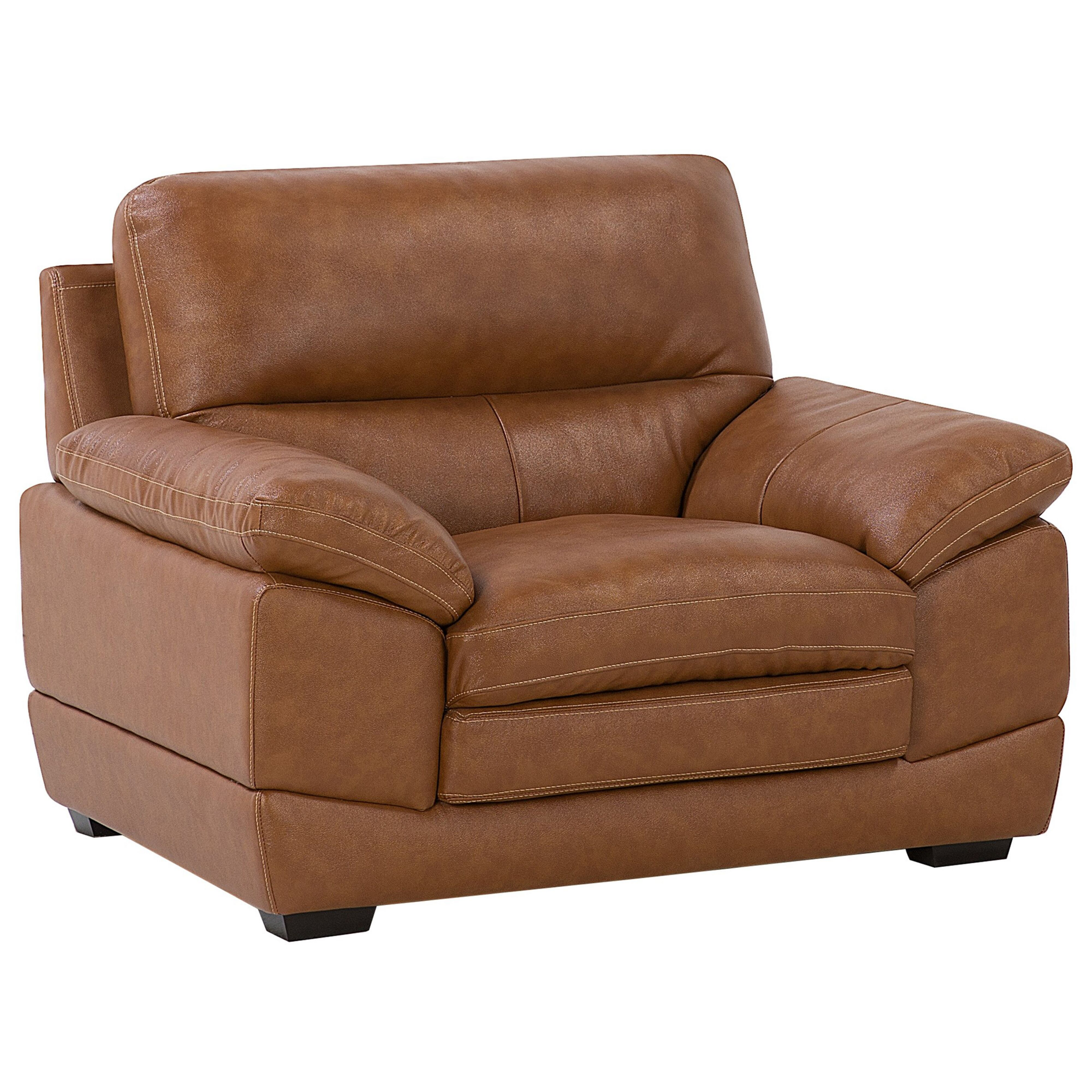 HORTEN Armchair Eco-leather Brown [2]