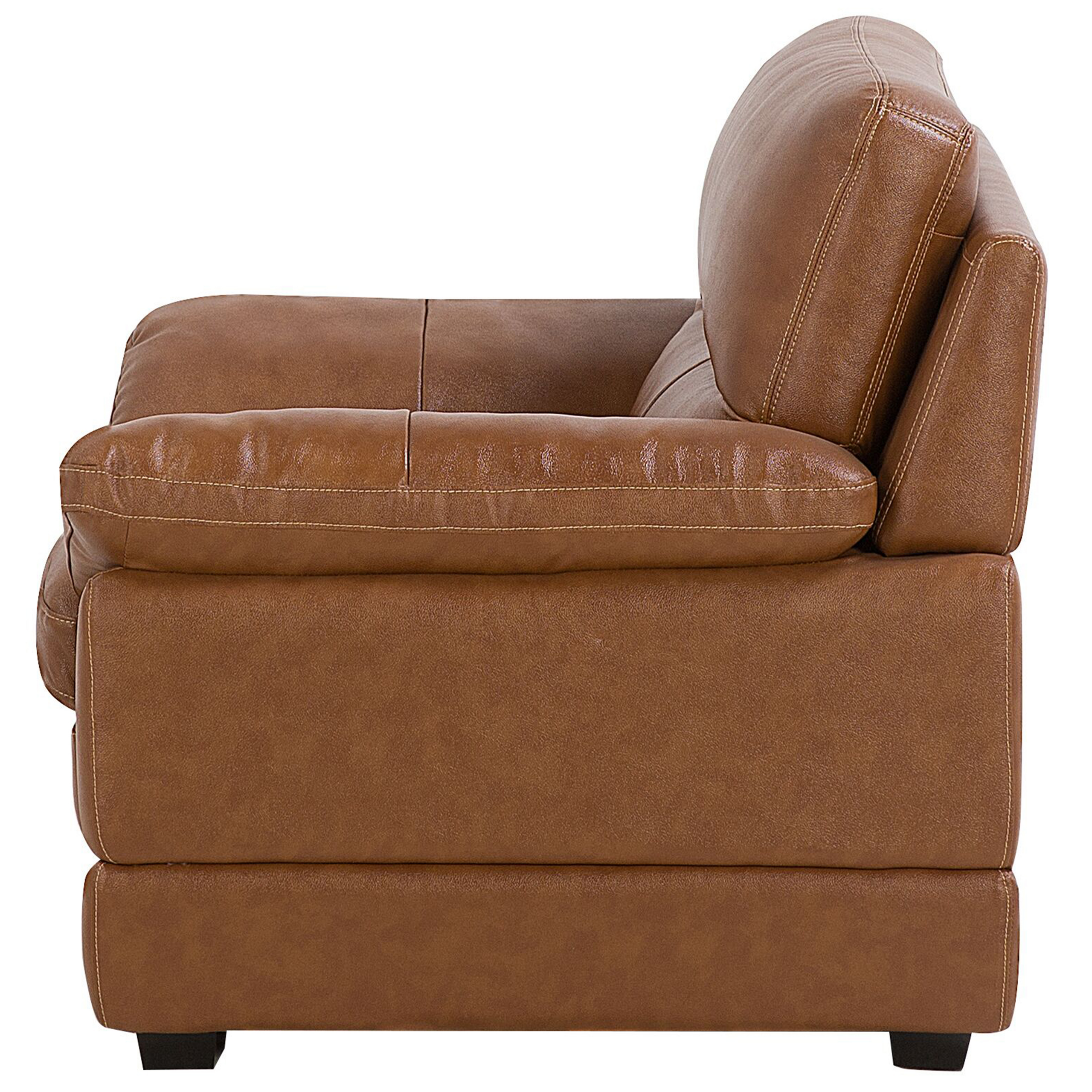 HORTEN Armchair Eco-leather Brown [5]