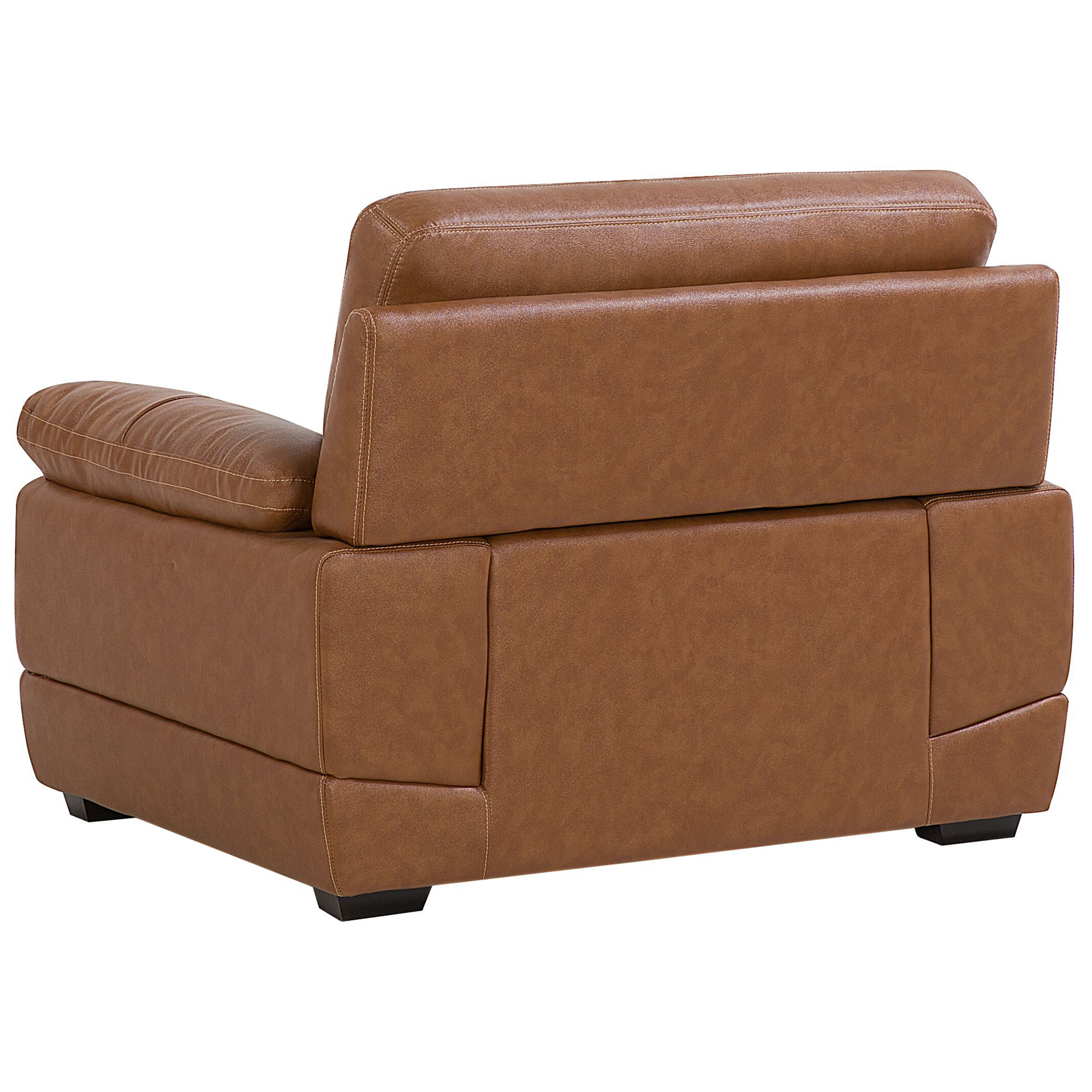 HORTEN Armchair Eco-leather Brown [6]