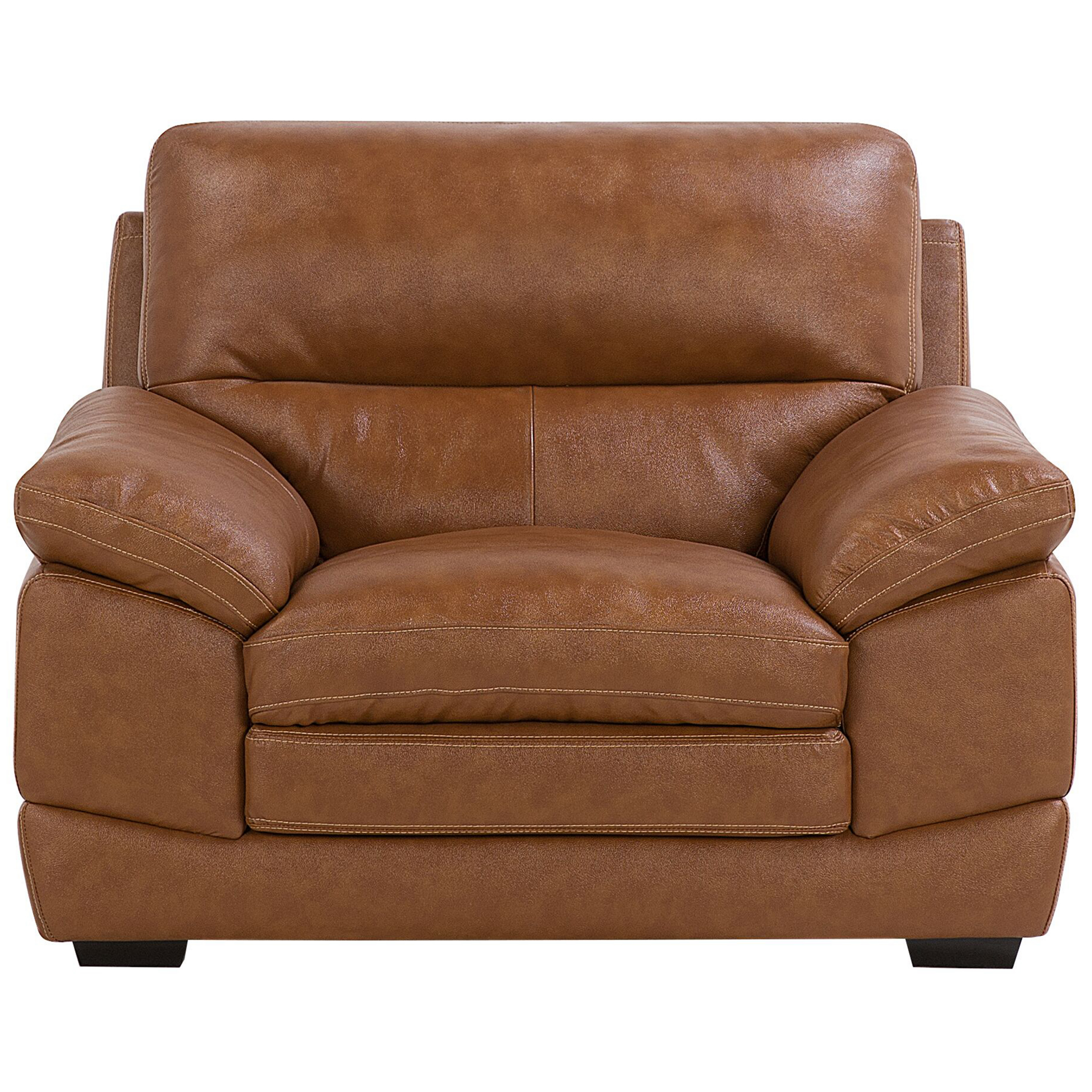 HORTEN Armchair Eco-leather Brown [4]