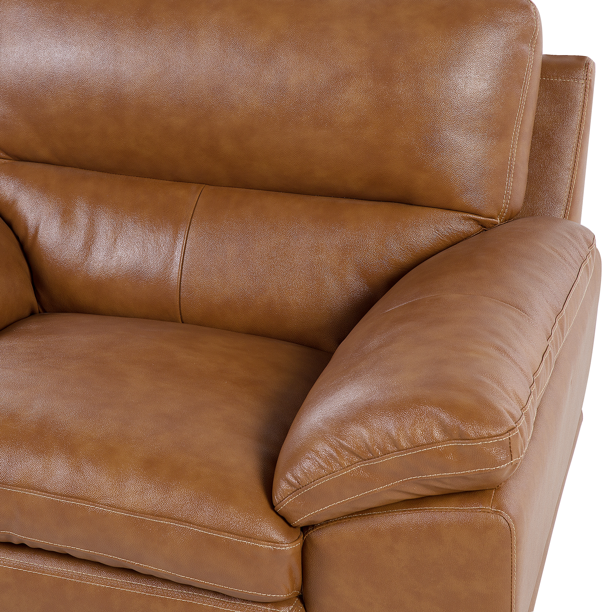 HORTEN Armchair Eco-leather Brown [7]