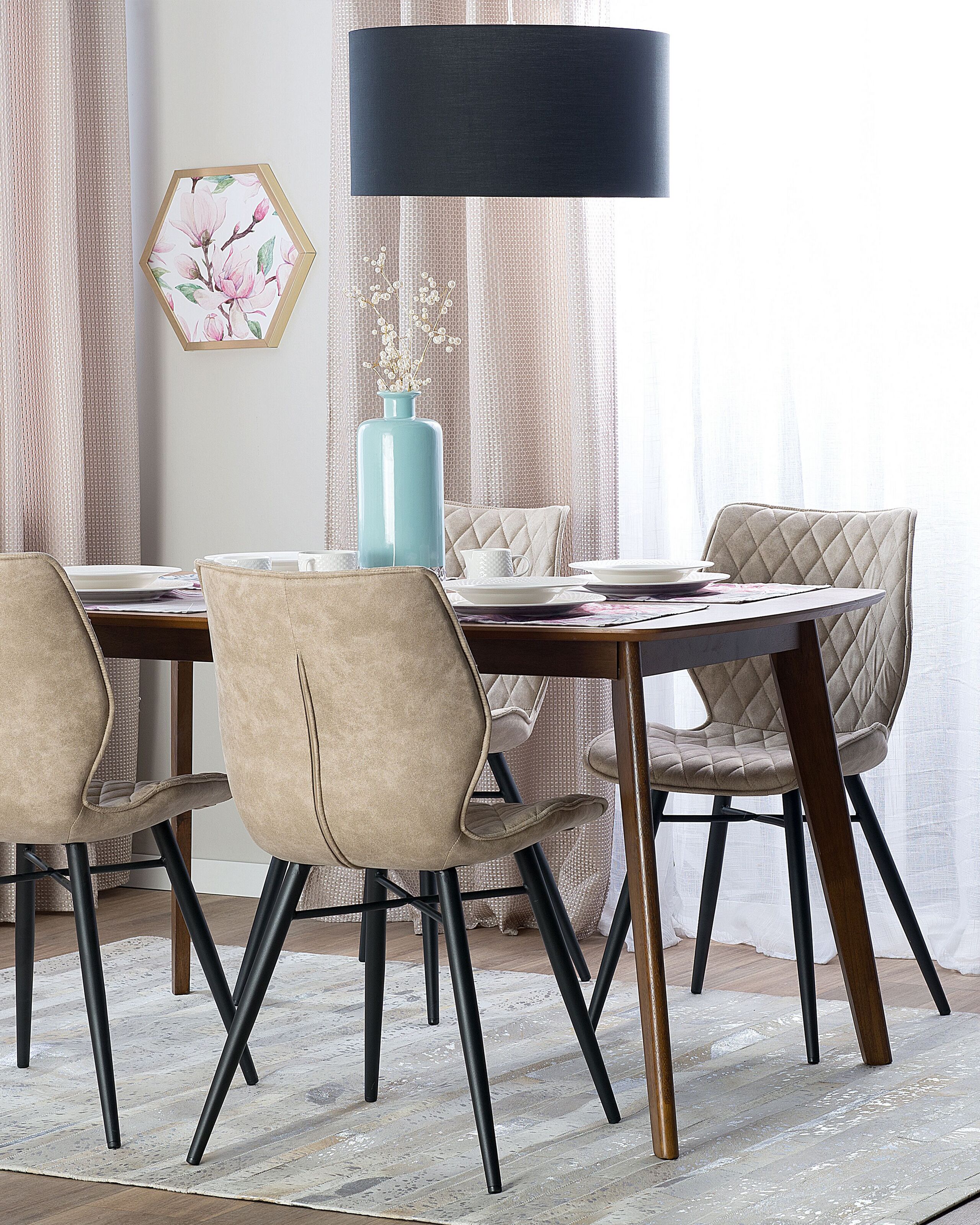 Scaun dining - Set of 2 Dining Chairs LISLE Beige