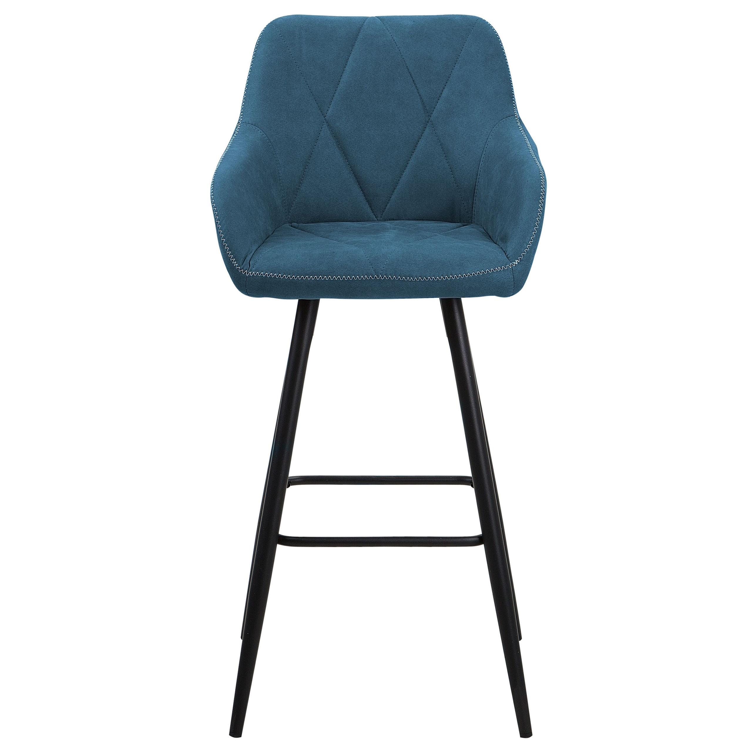 Set of 2 bar stools DARIEN Navy Blue [5]