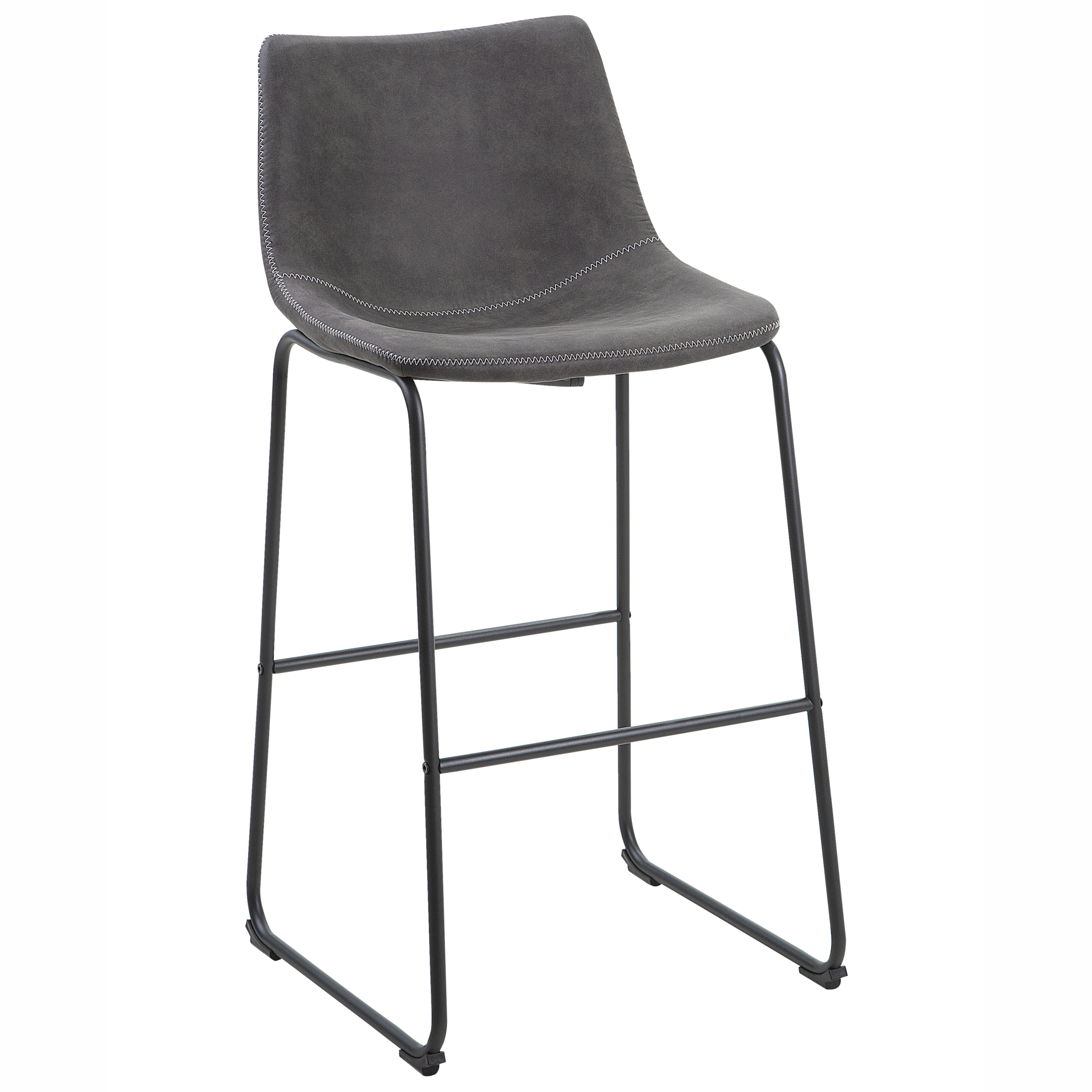 Set of 2 bar stools FRANKS Grey [4]