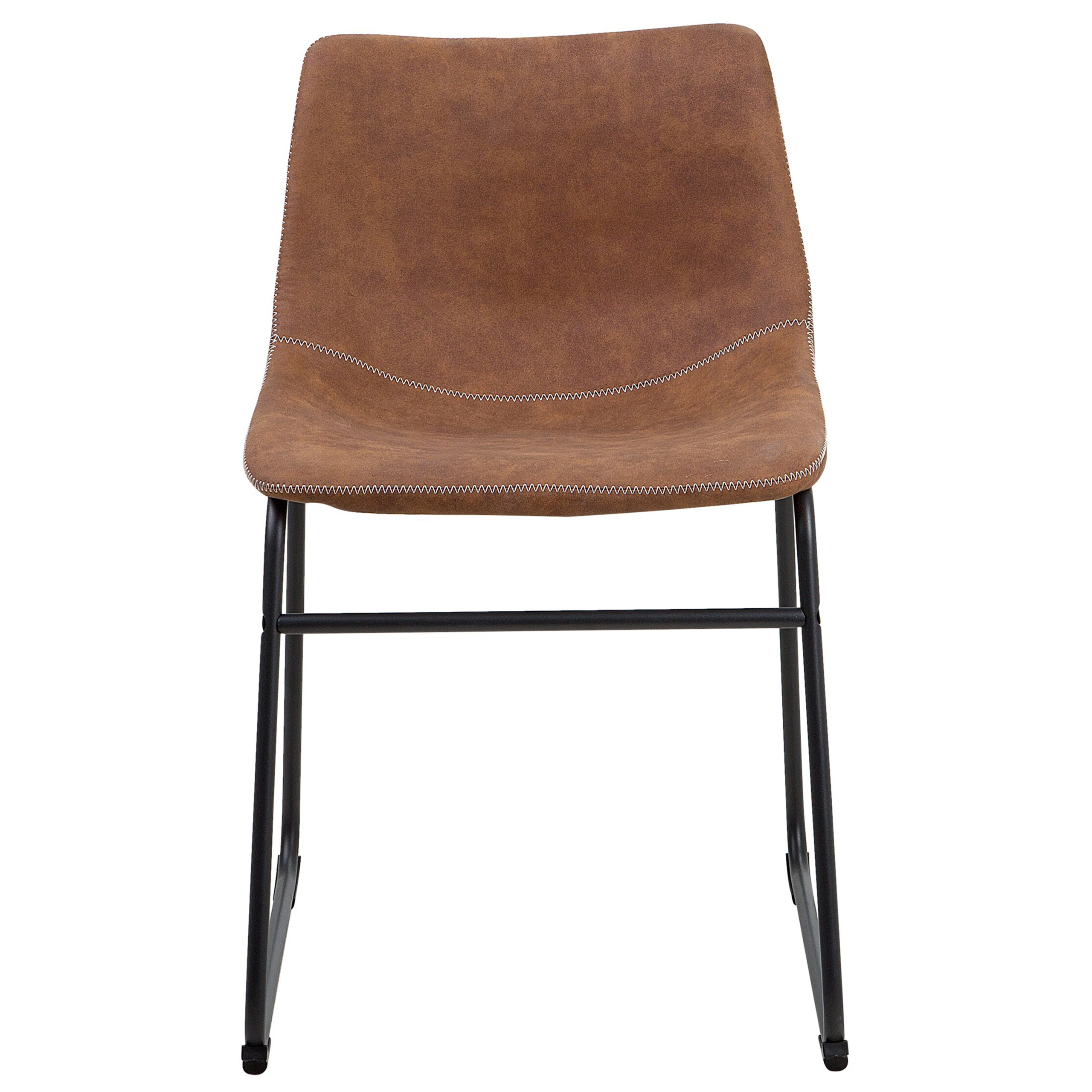 Set de 2 scaune dining BATAVIA Maro auriu [5]