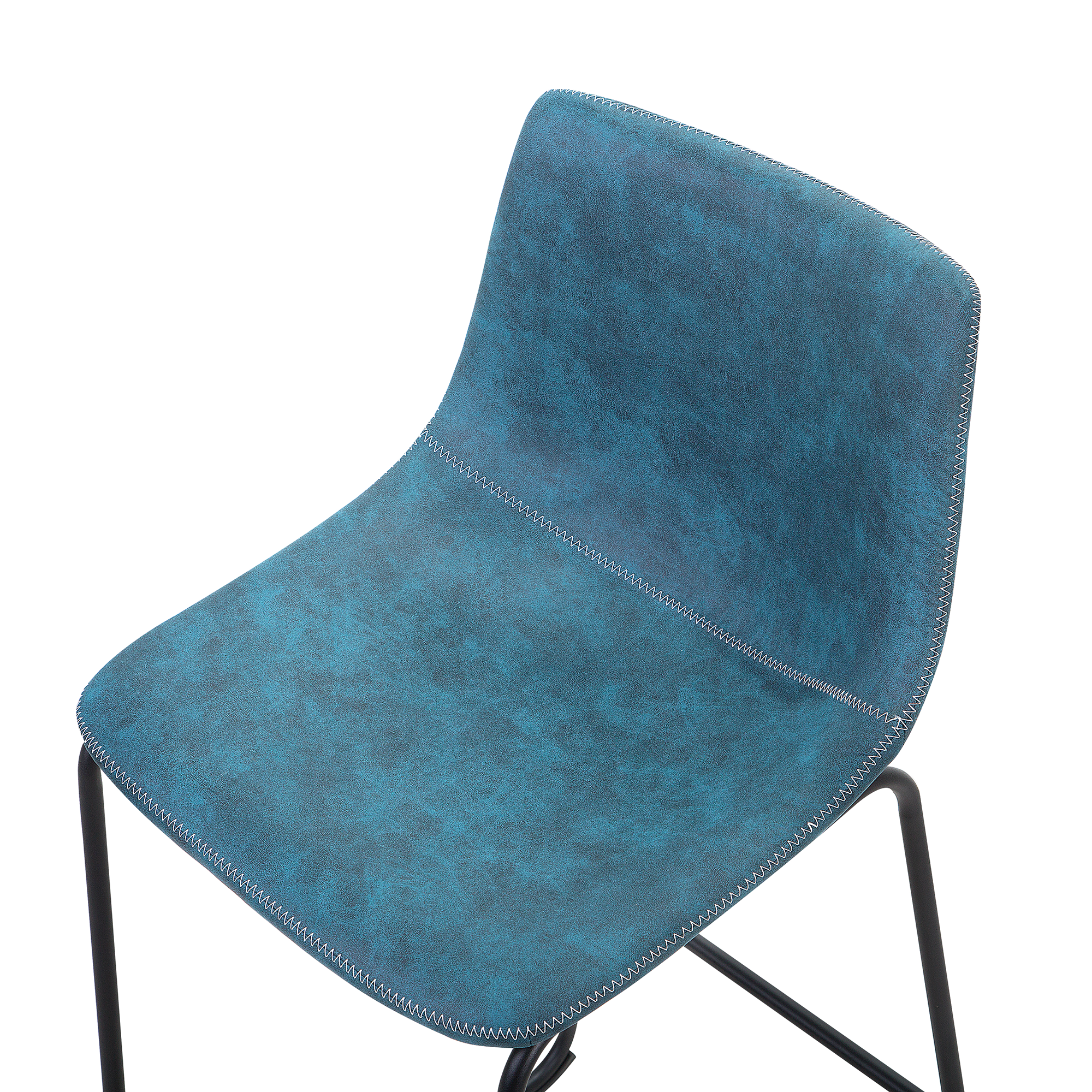 Set of 2 FRANKS bar stools Navy blue [8]