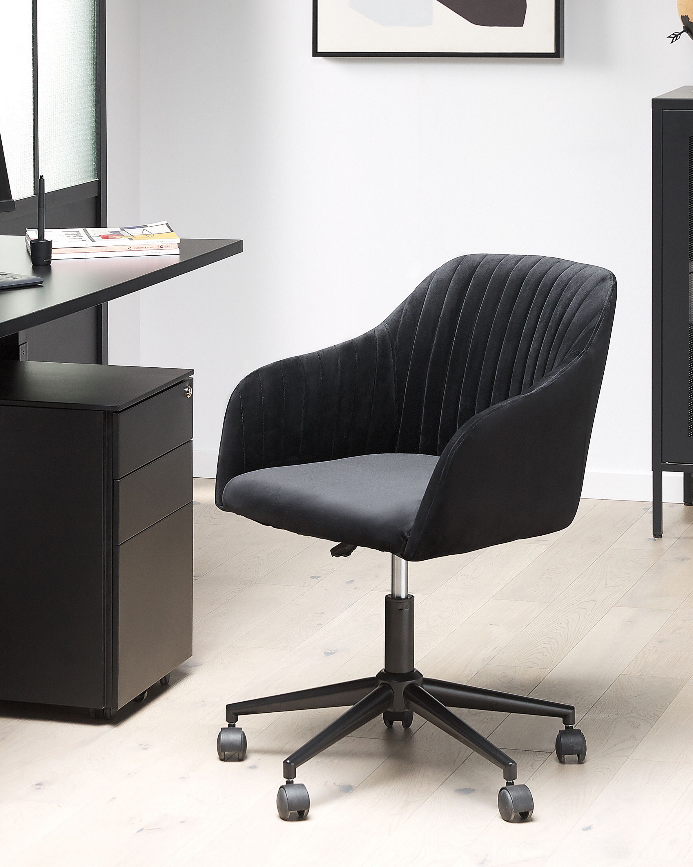 Scaun de birou - Office chair VENICE Black Velvet