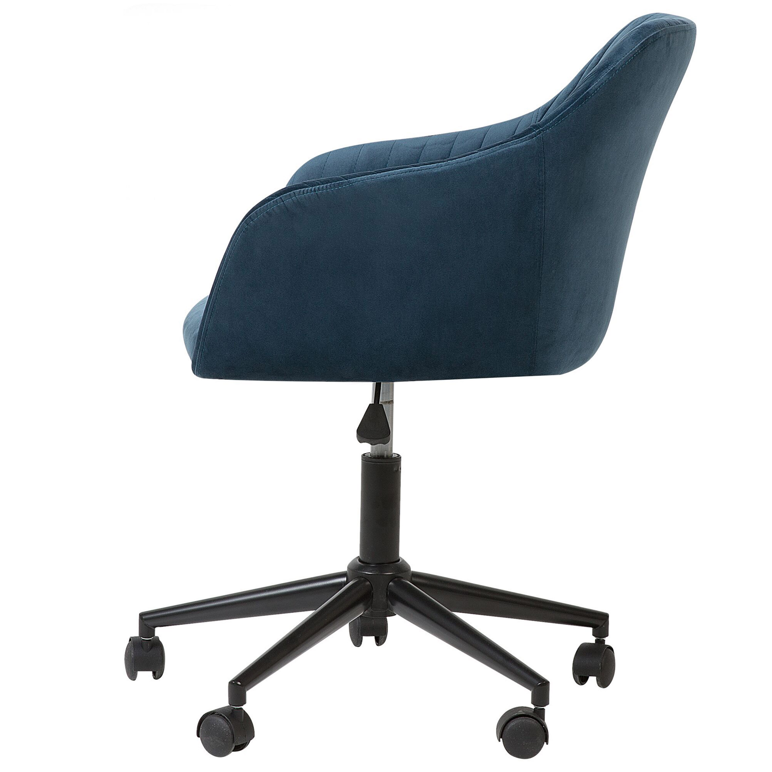 Office chair VENICE Velvet Navy Blue [5]
