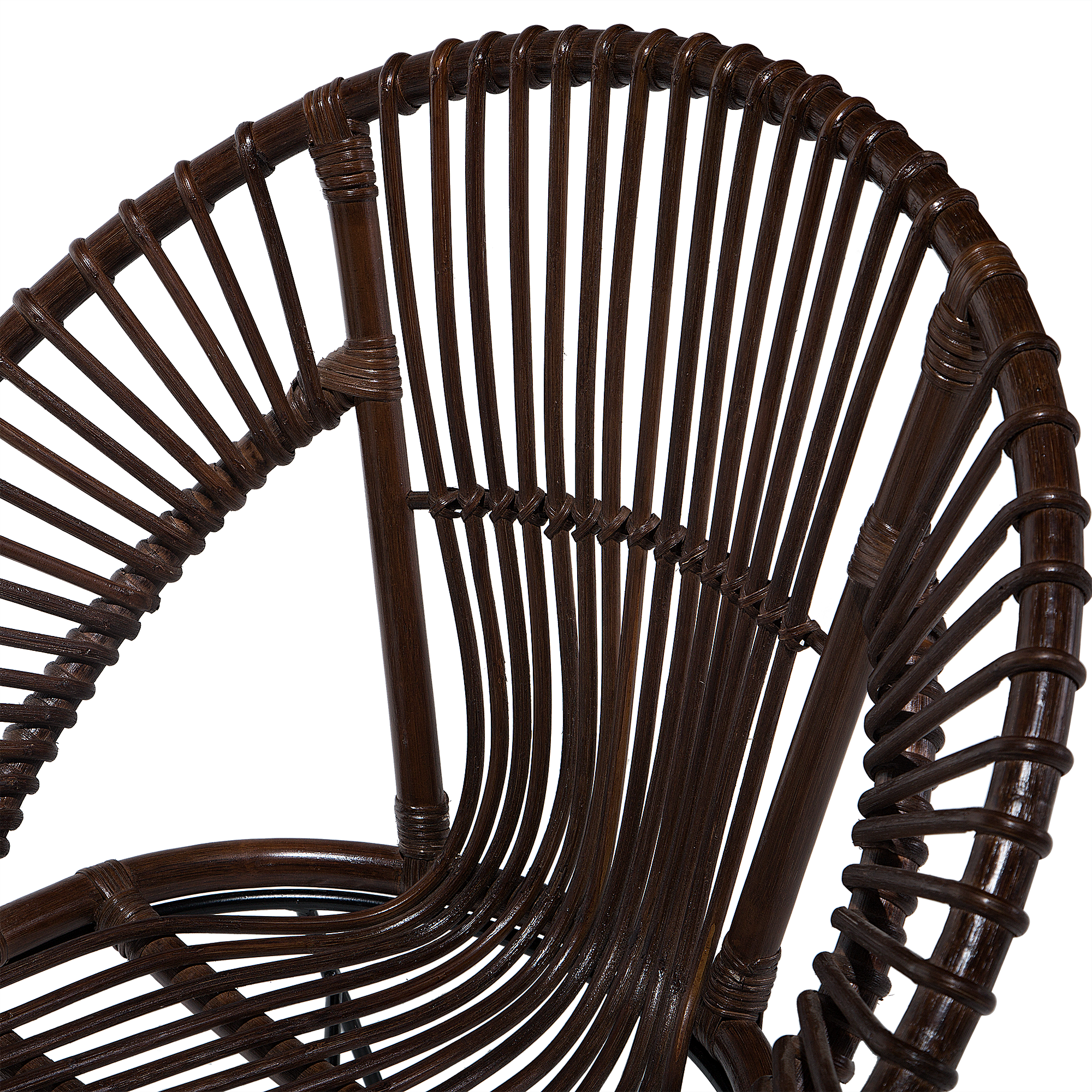 Dining Stool SARITA Rattan Dark Brown [8]