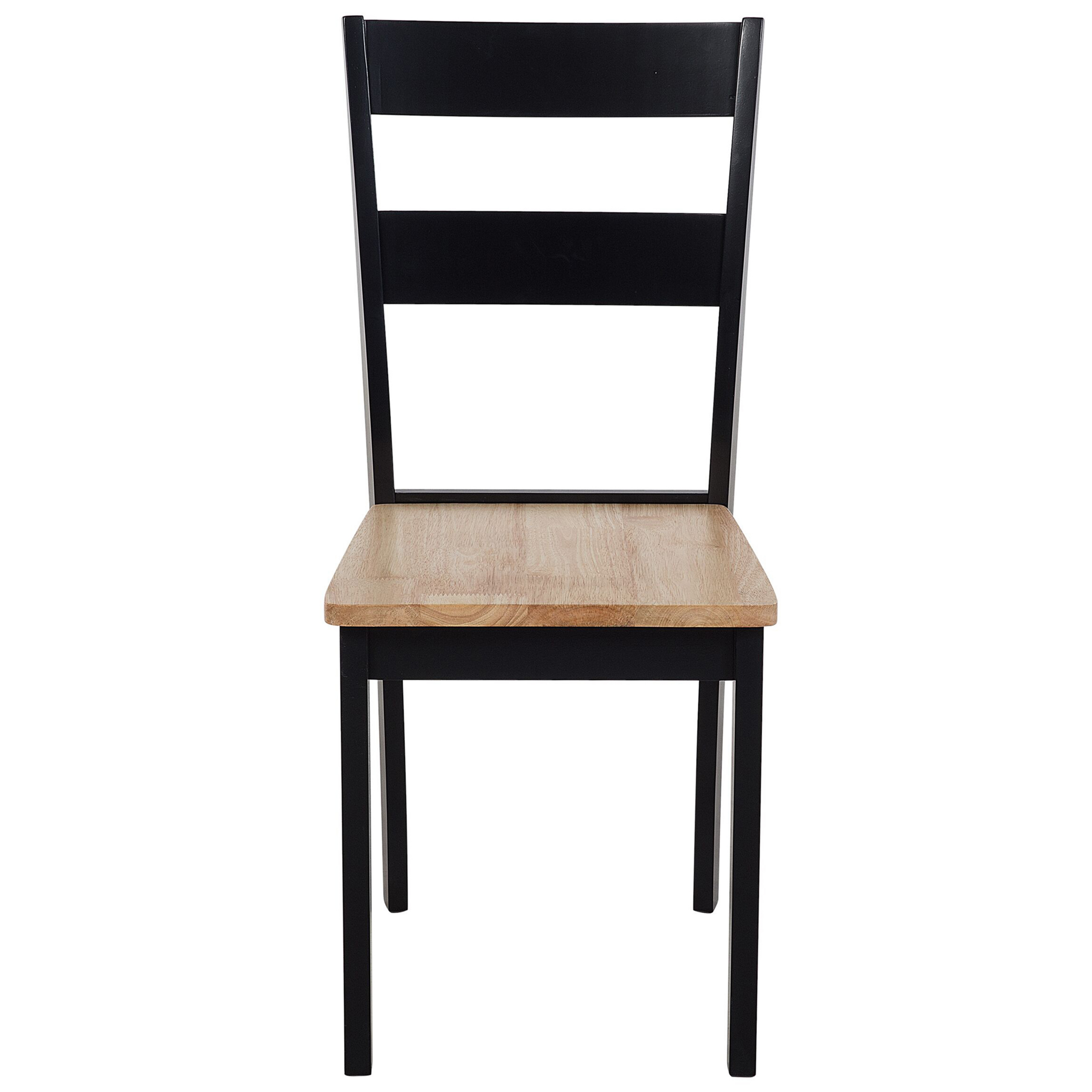 Set de 2 scaune dining GEORGIA Lemn Negru [6]