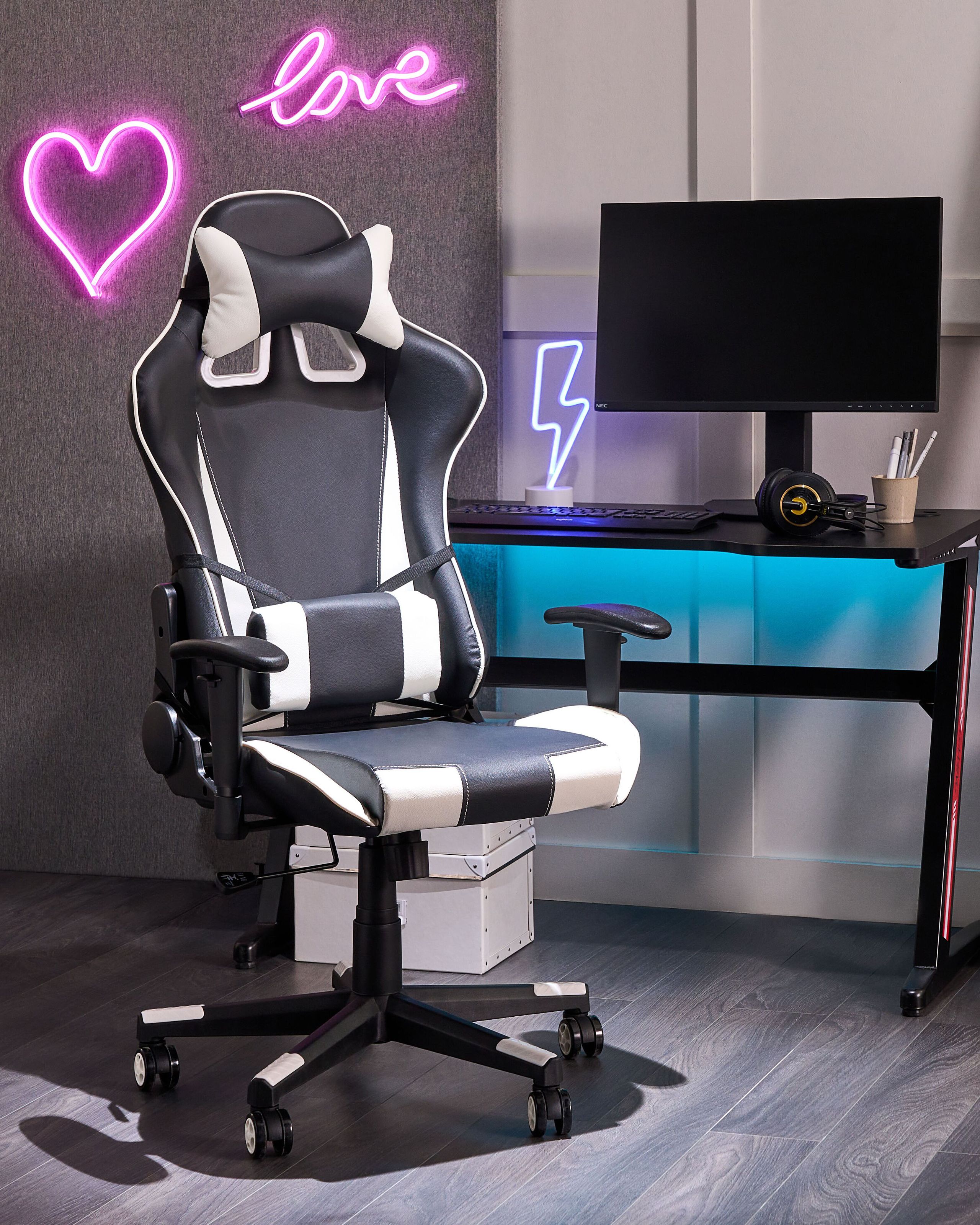 Ergonomic Chair GAMER Eco-Leather White [1]