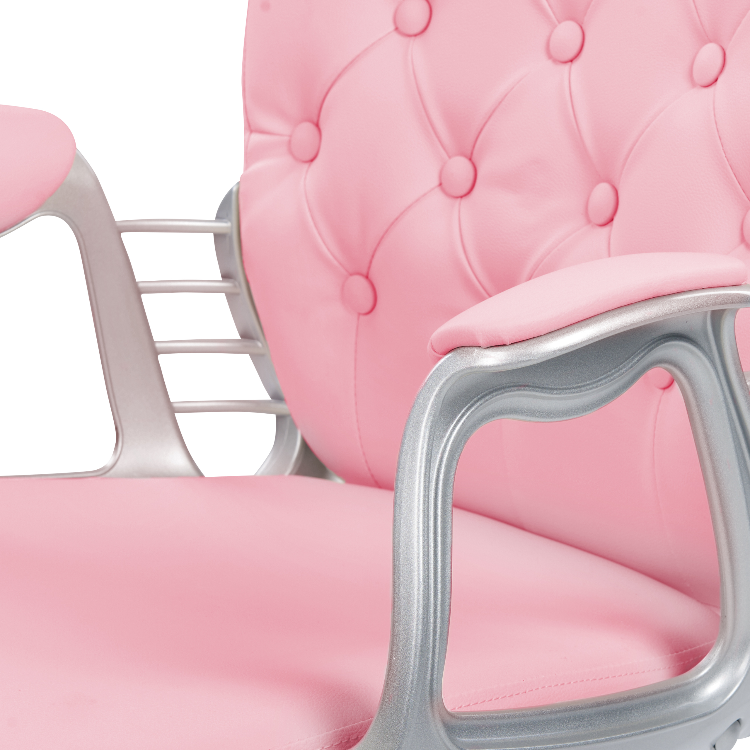 Scaun de birou PRINCESS Piele ecologică Roz [9]