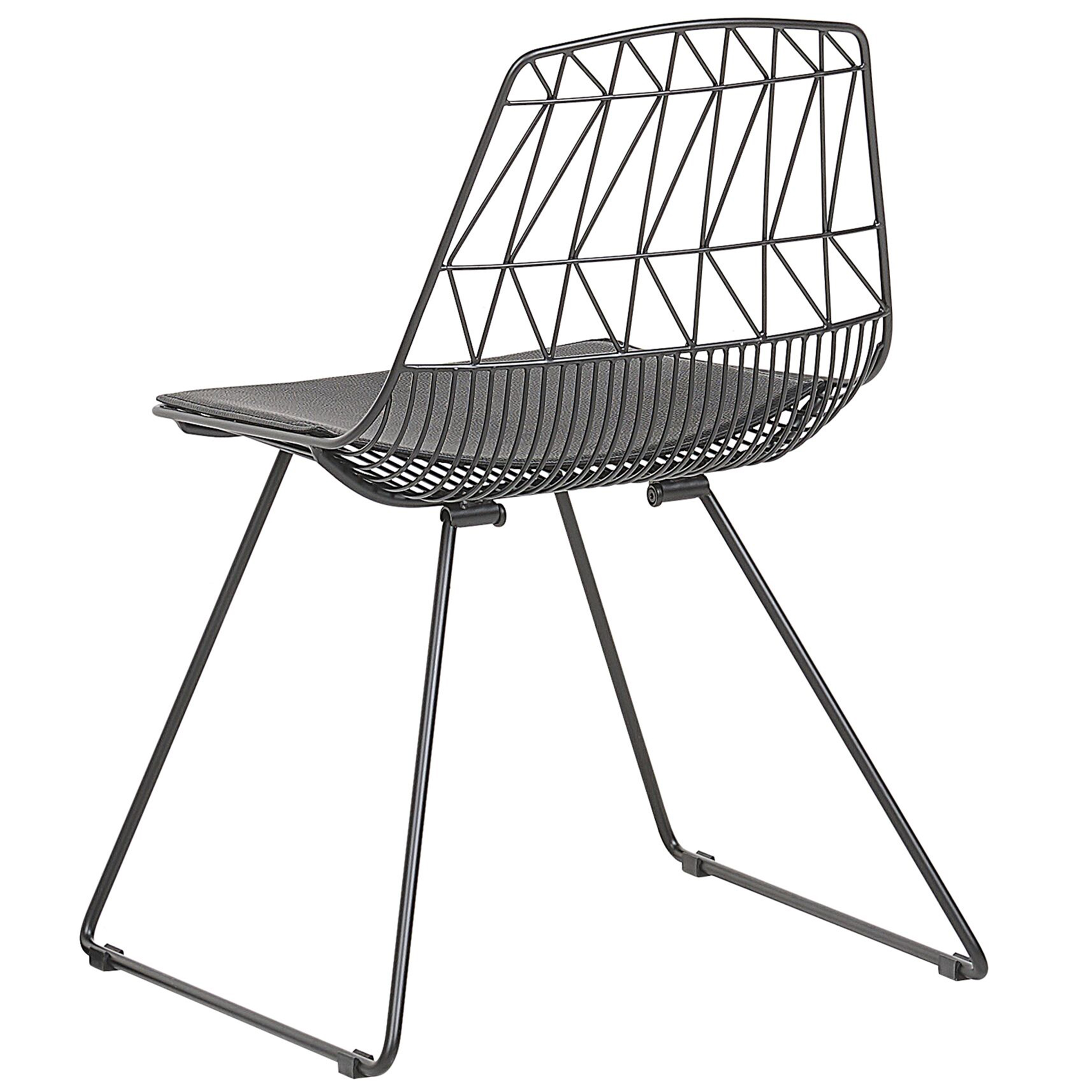 Set of 2 dining chairs HARLAN Black Metal [5]