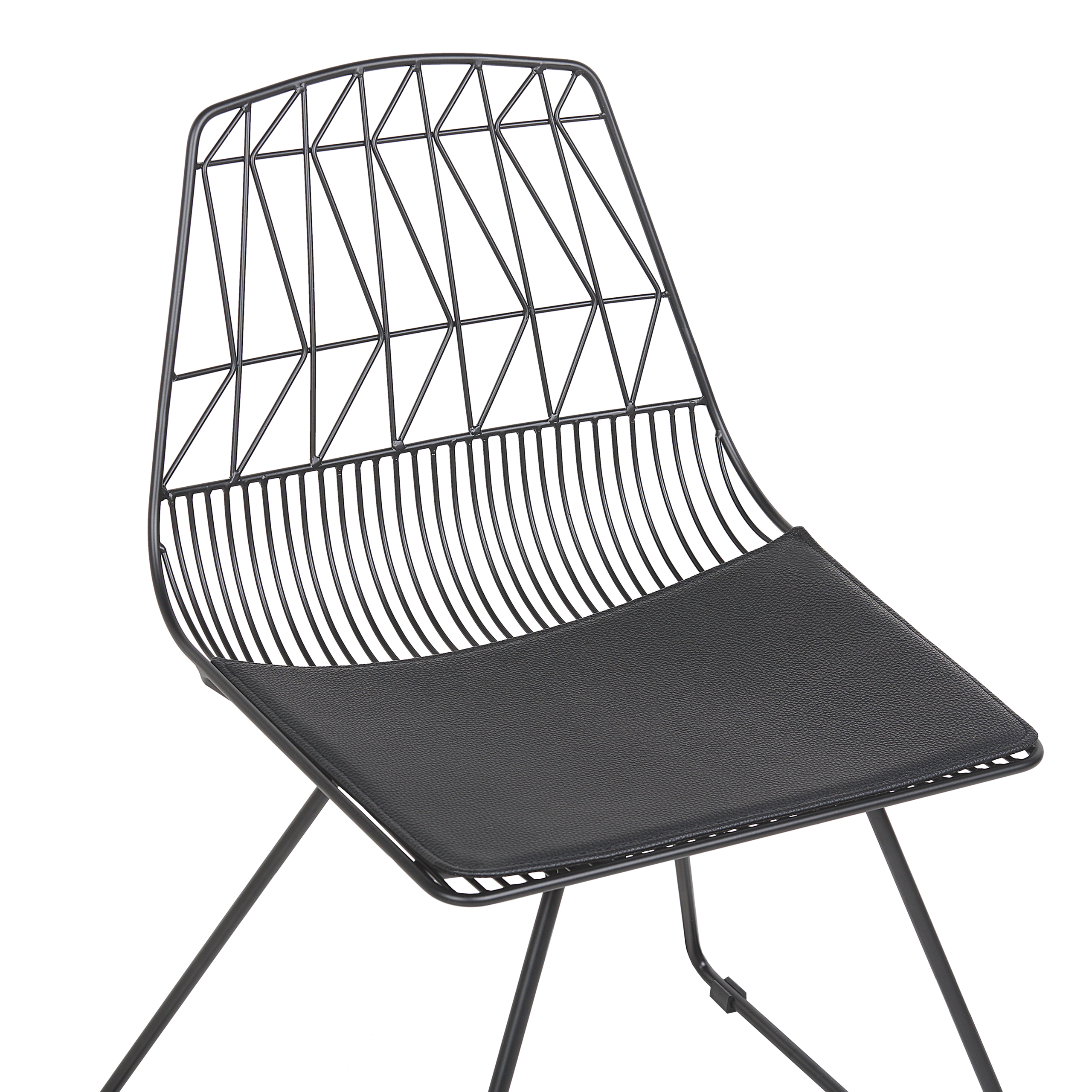 Set of 2 dining chairs HARLAN Black Metal [7]