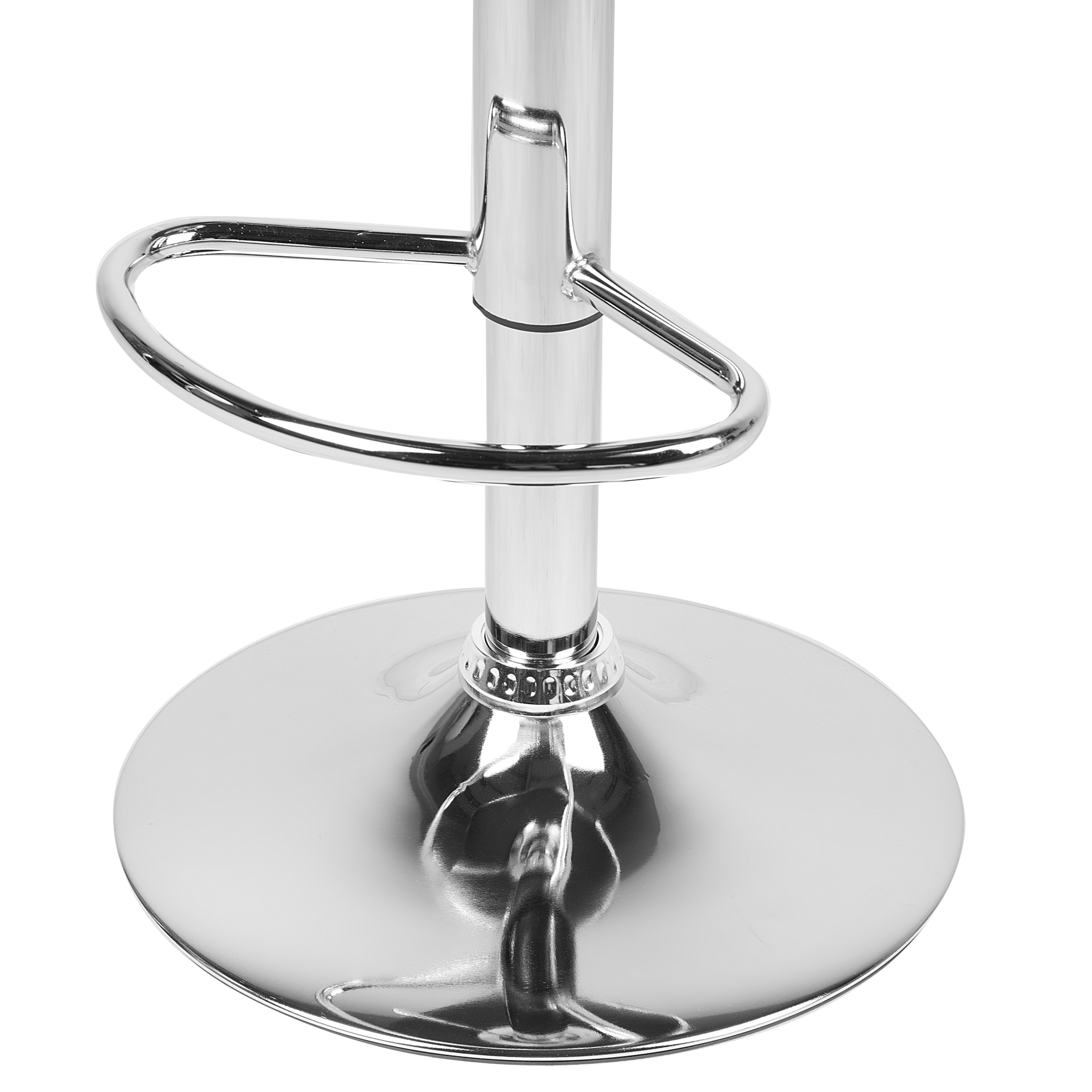 Set de 2 scaune de bar CONWAY Piele ecologică Pivotant Gri [8]