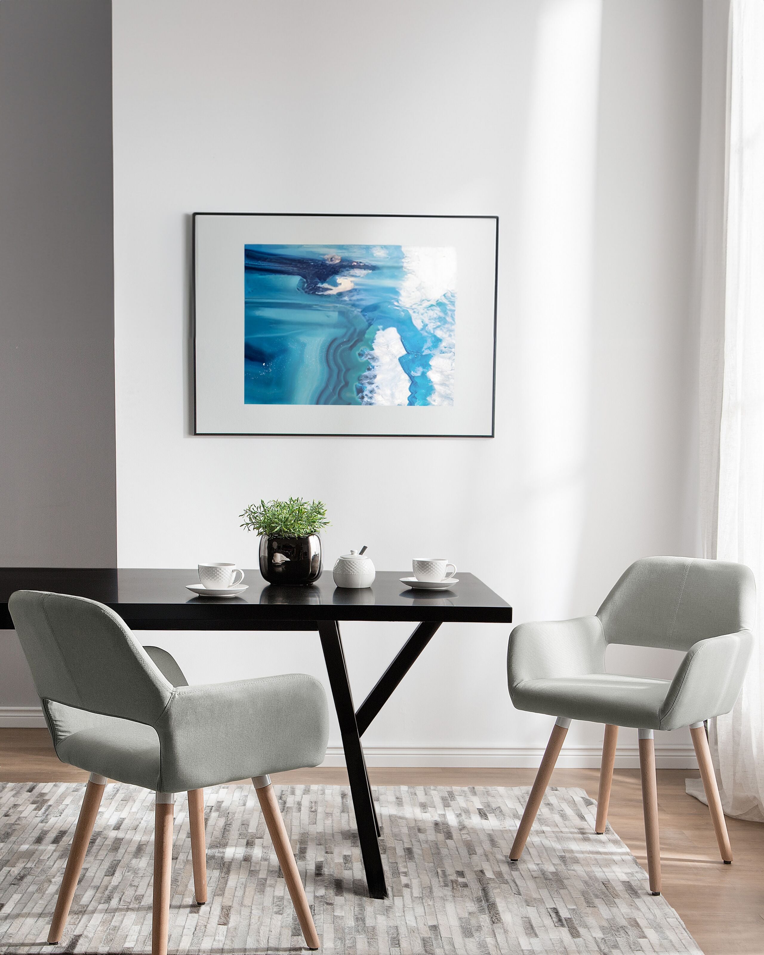 Scaun dining - Set of 2 dining chairs CHICAGO Light grey