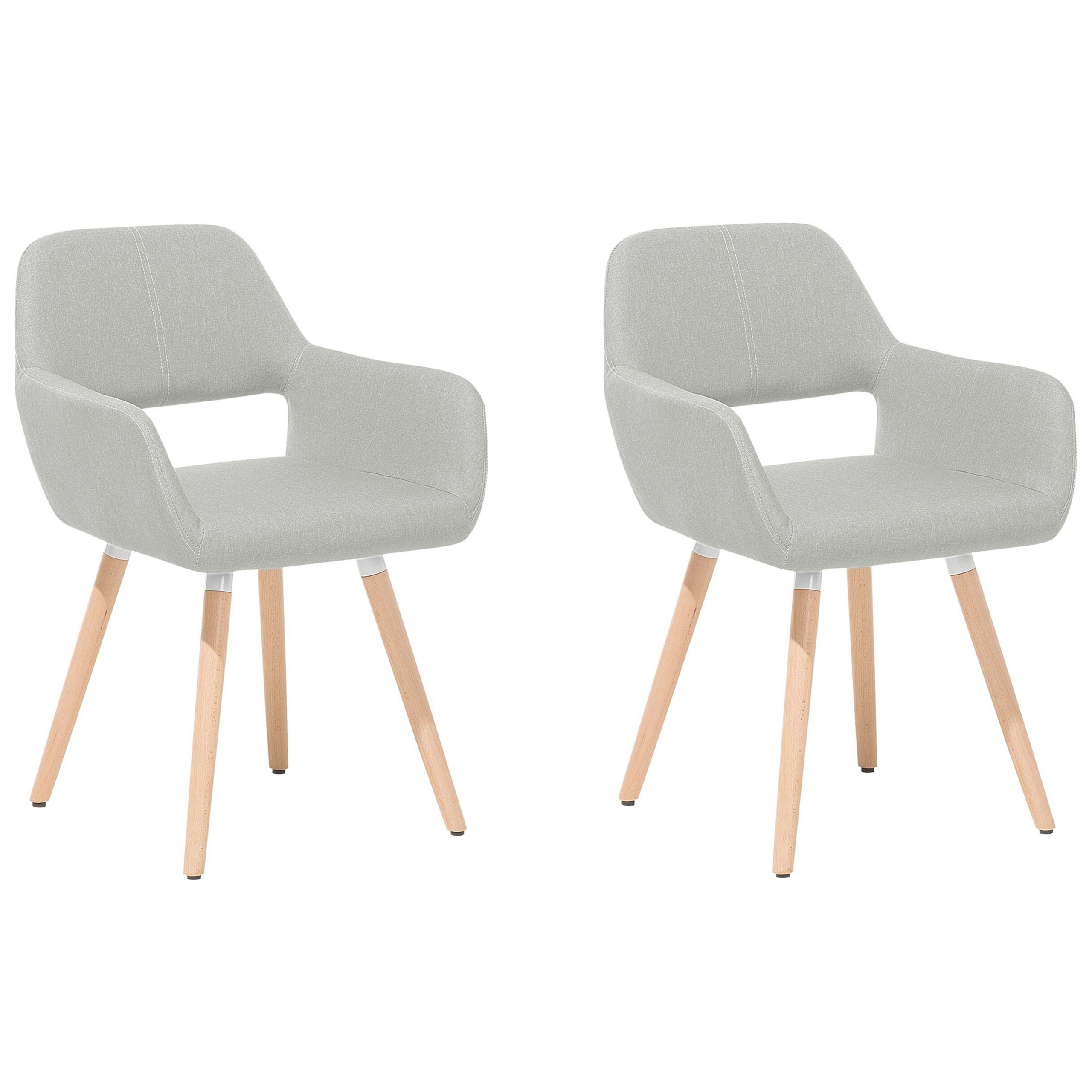 Set of 2 dining chairs CHICAGO Light grey [2]