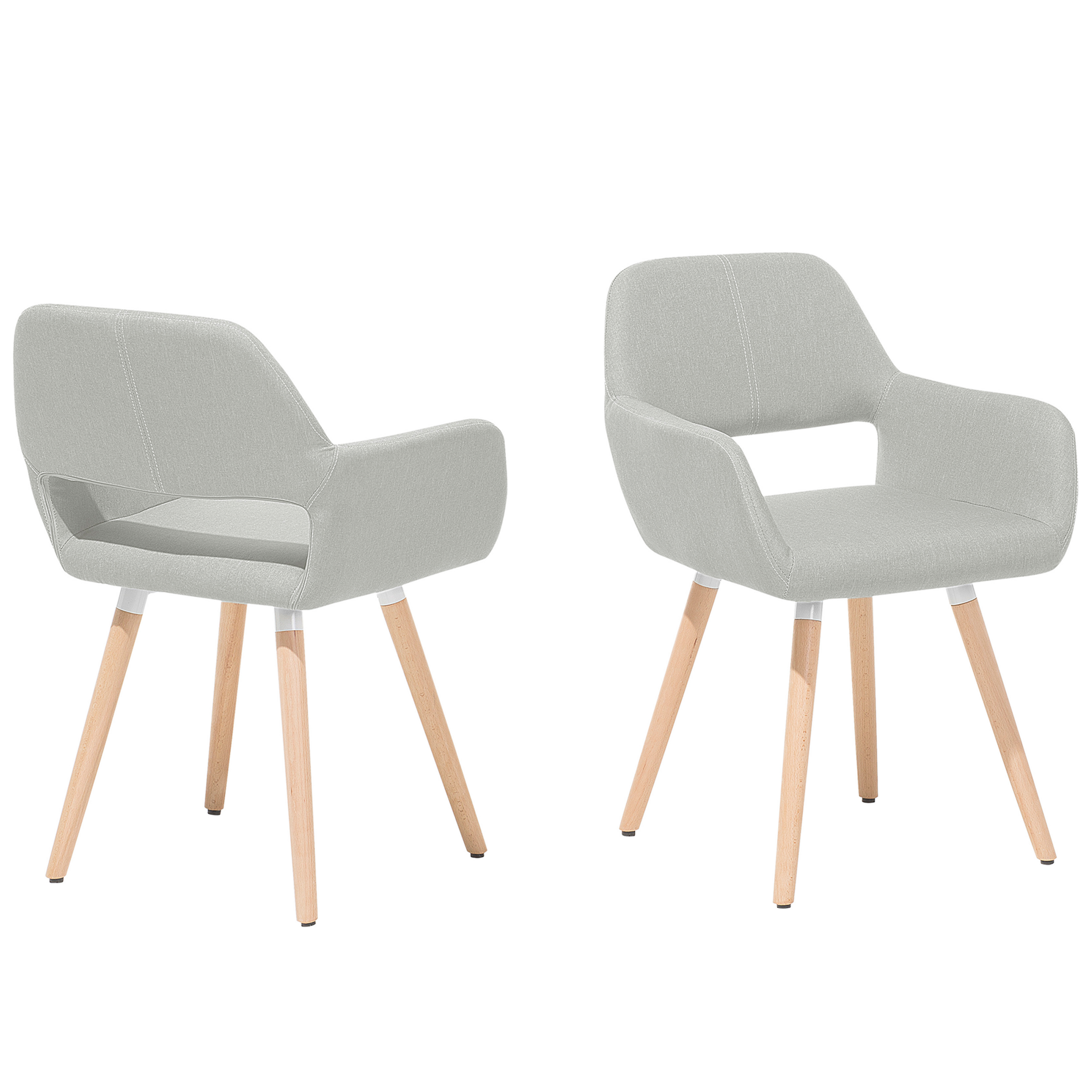 Set of 2 dining chairs CHICAGO Light grey [4]