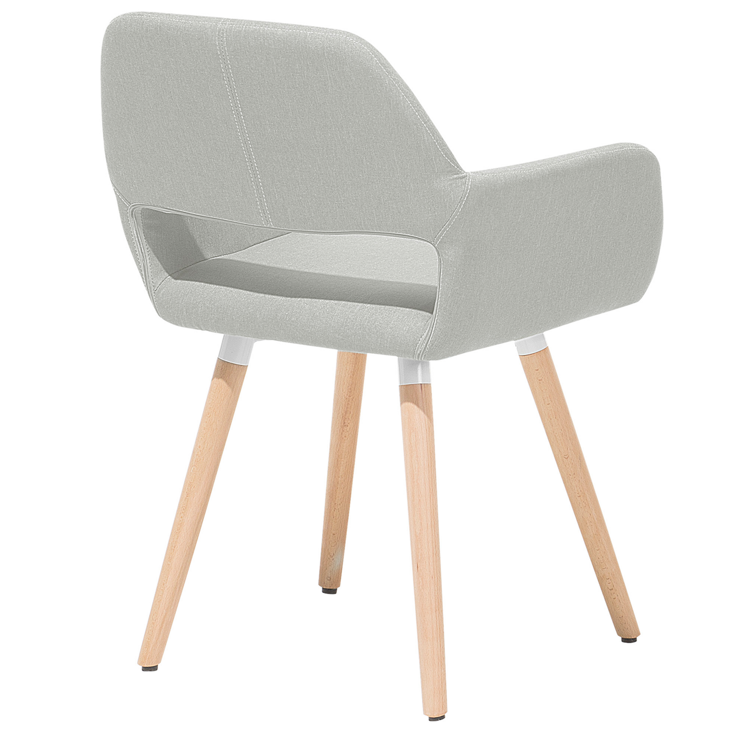 Set of 2 dining chairs CHICAGO Light grey [6]