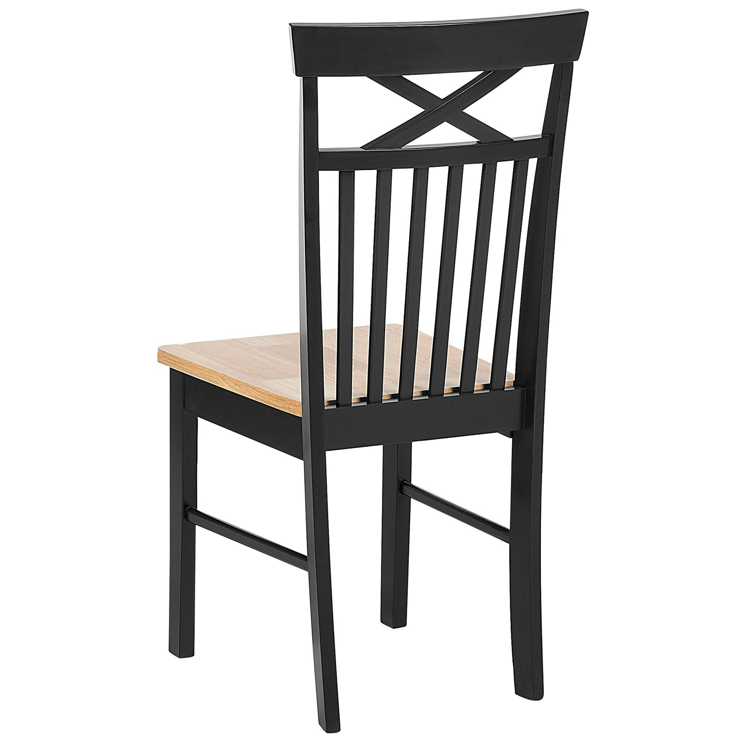 Set de 2 scaune dining HOUSTON Lemn Negru [6]