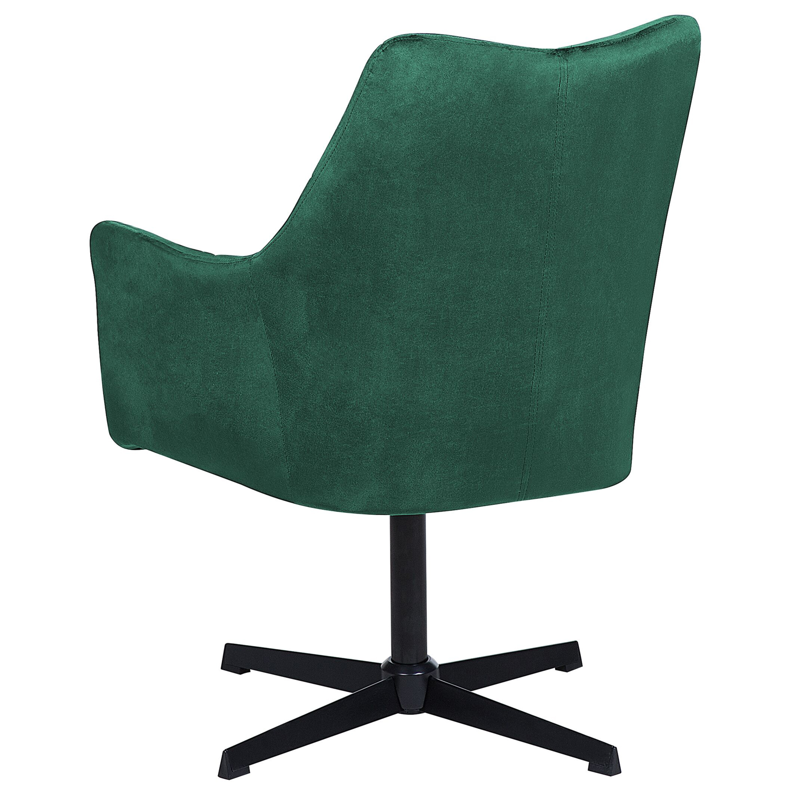 VAKSALA swivel armchair Velvet Dark green [5]