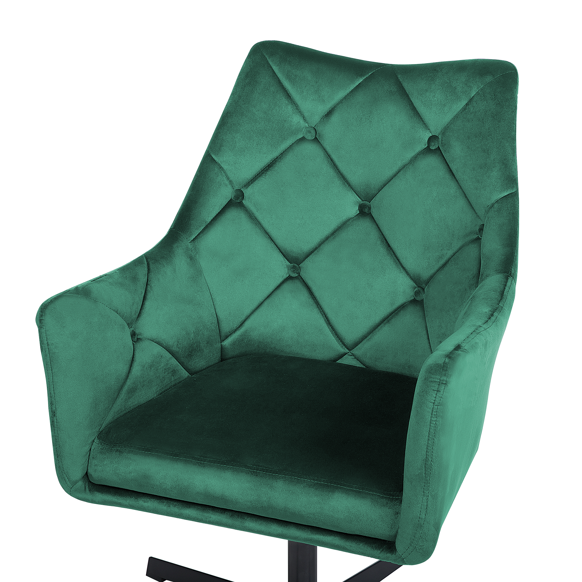VAKSALA swivel armchair Velvet Dark green [6]