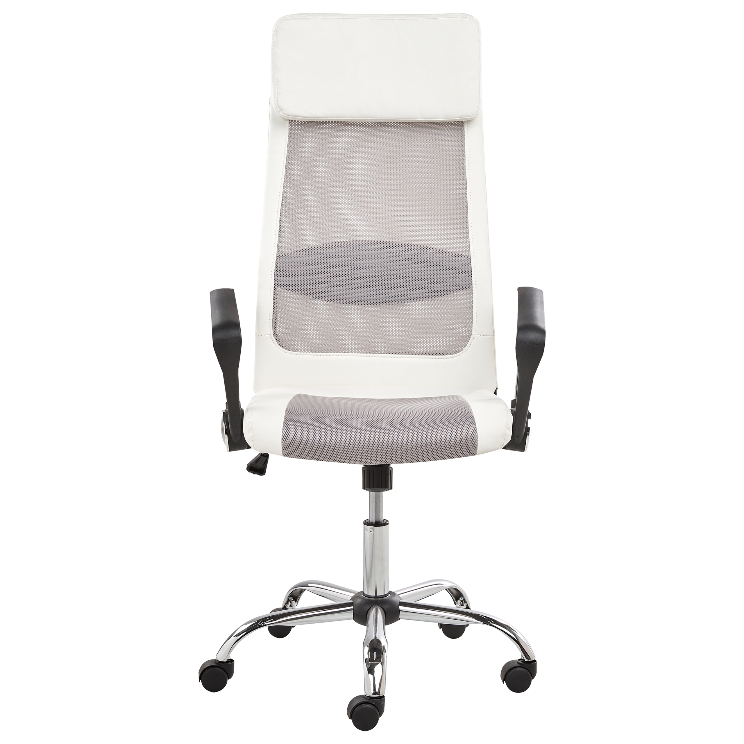 Scaun ergonomic PIONEER Piele ecologică Alb [4]