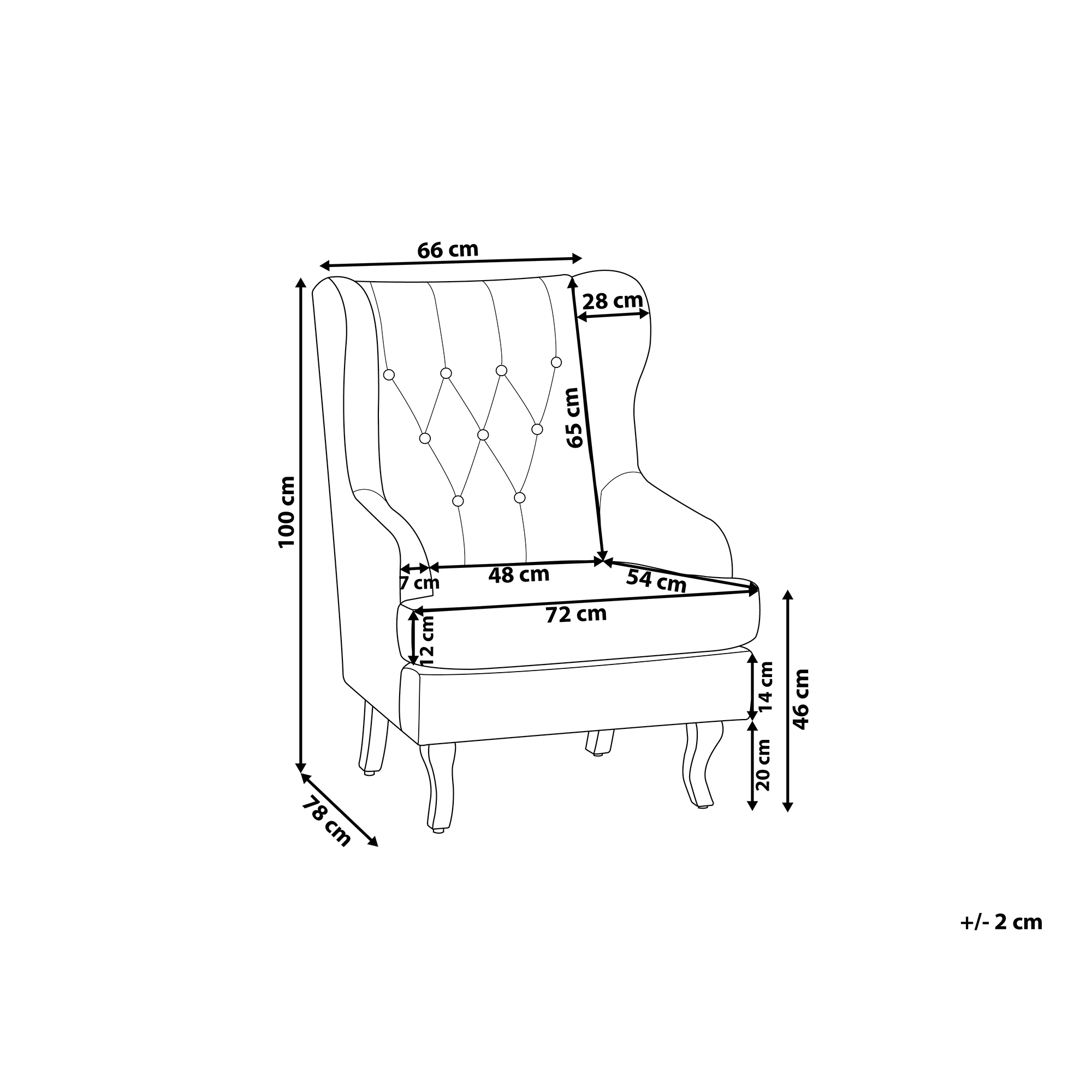 Fotoliu cu spătar înalt ALTA  Gri [3]