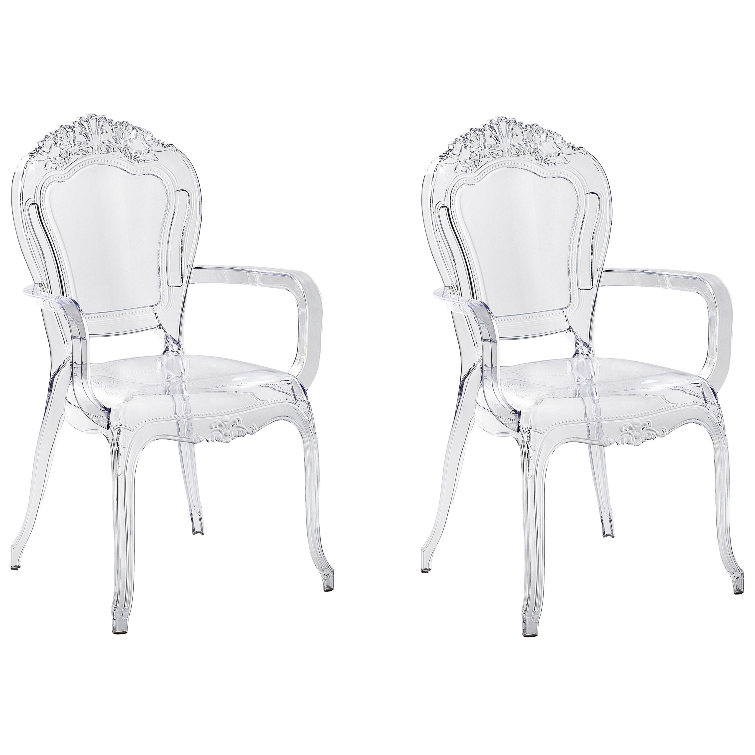 Set of 2 dining chairs VERMONT Transparent [2]