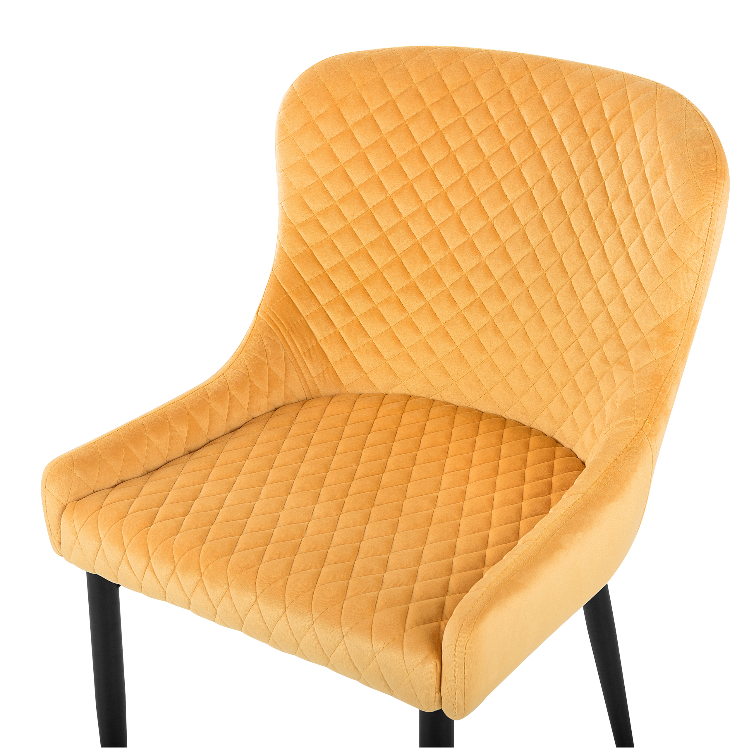 Set de 2 scaune dining SOLANO Catifea Galben [7]