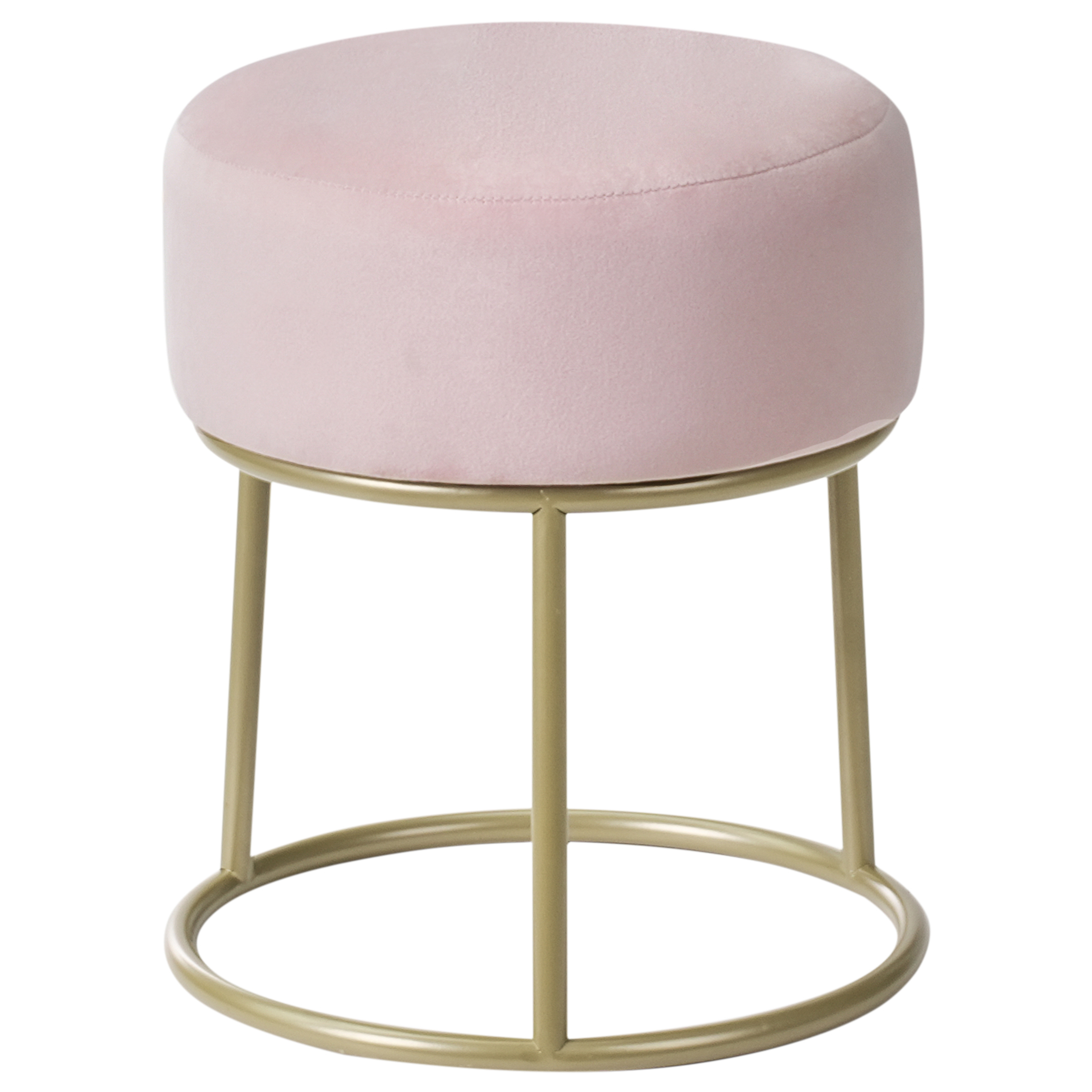 Stool Chair DELCO Velvet Pastel Pink [2]