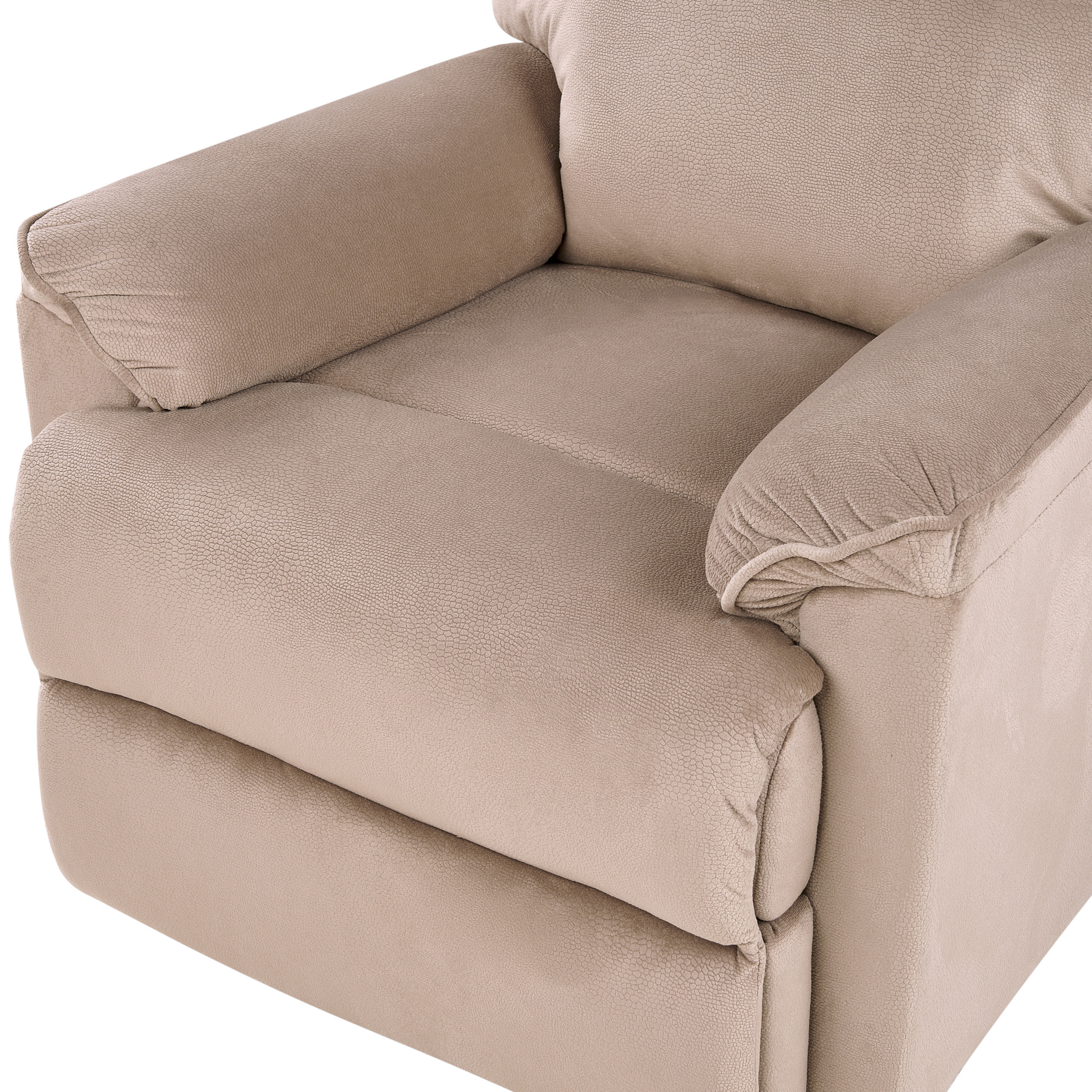 Fotoliu cu recliner EVERTON Suport pentru picioare retractabil  Maro deschis [7]