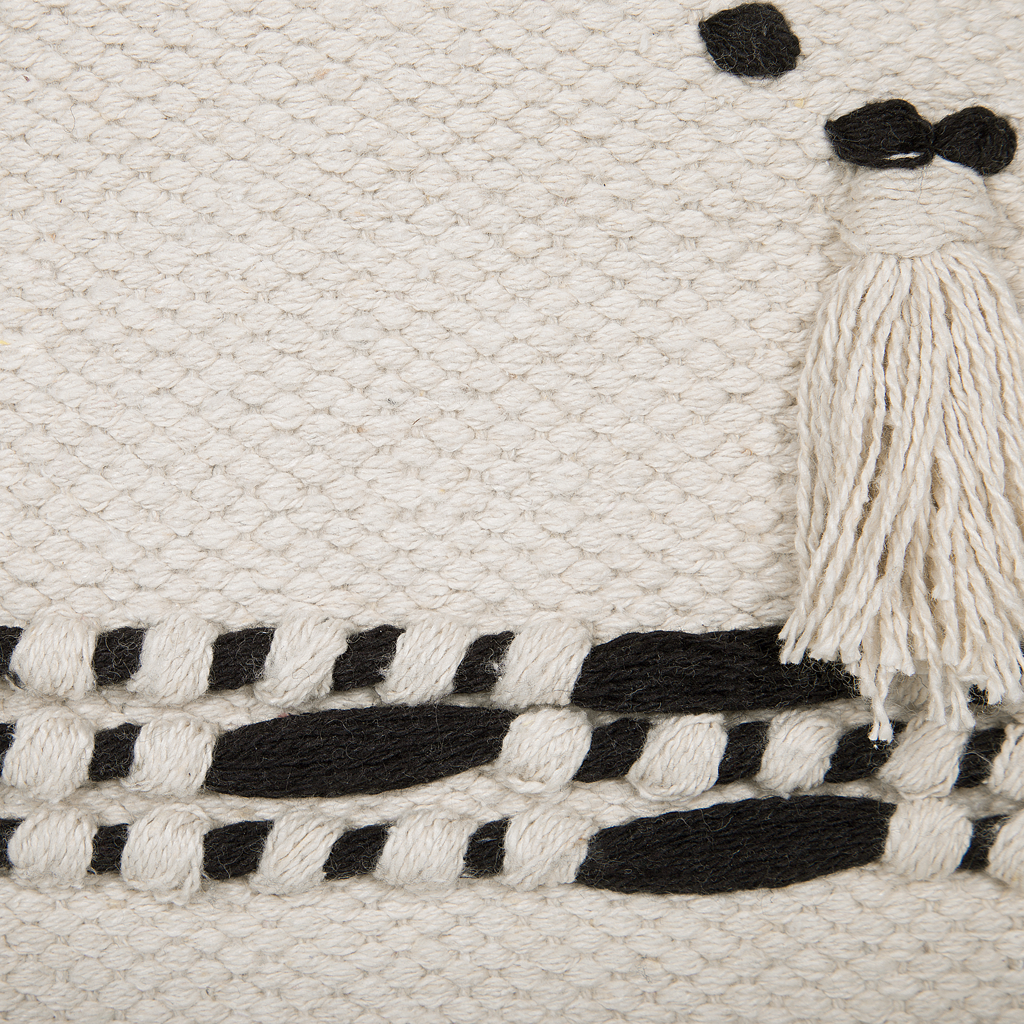 Scaun taburet THONDI Bumbac Bej [4]