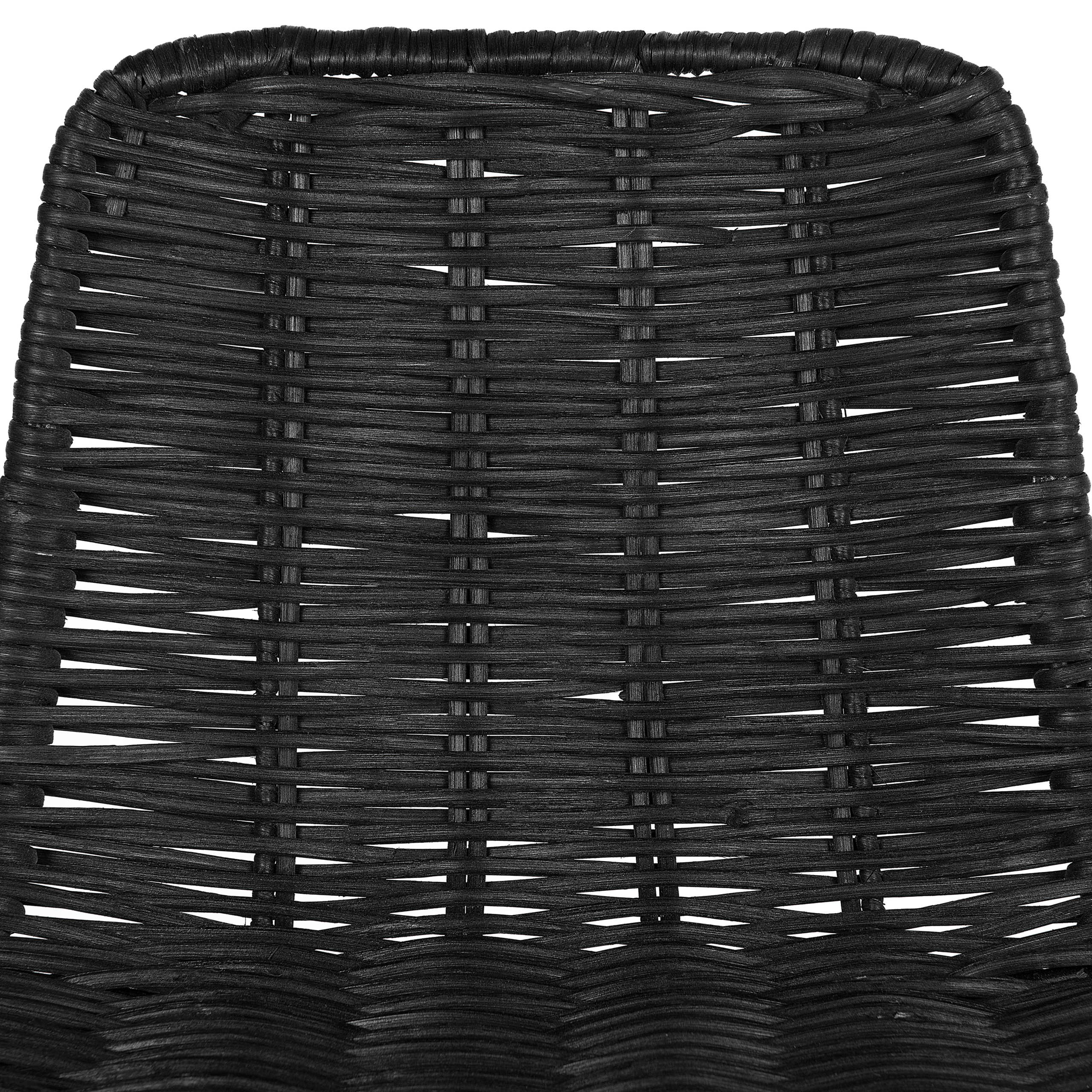 Set of 2 bar chairs CASSITA Rattan Black [7]