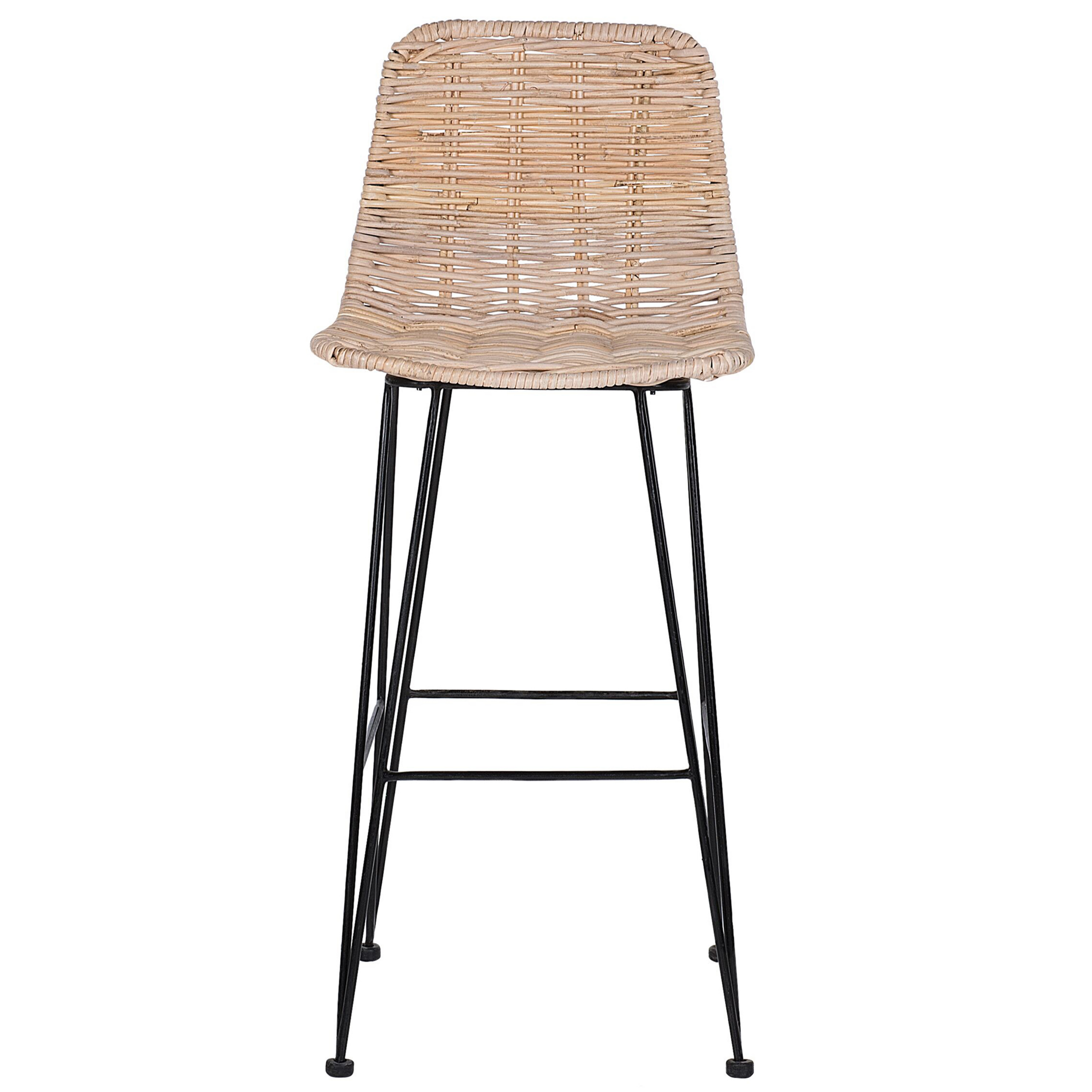 Set of 2 bar stools CASSITA Natural rattan [5]