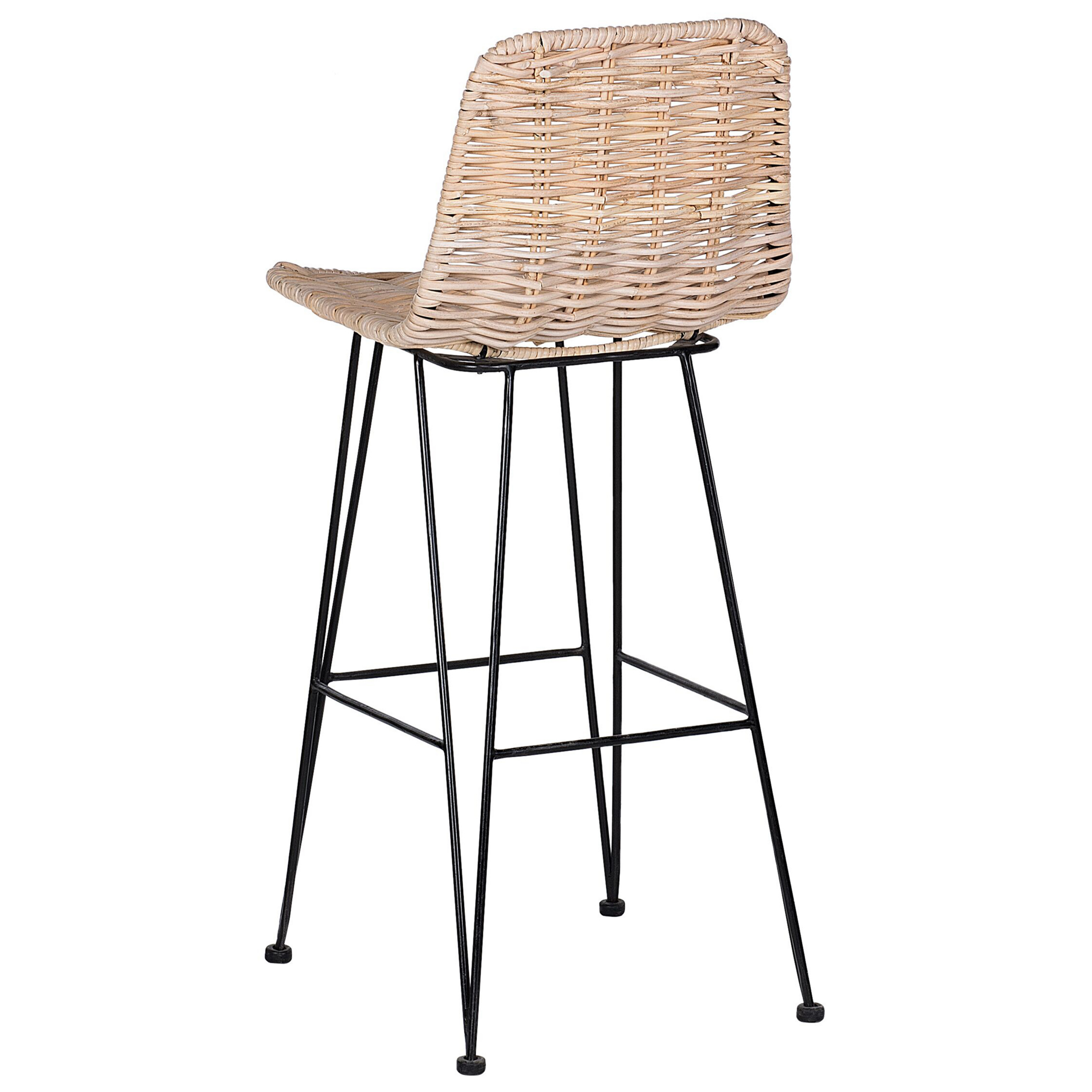 Set of 2 bar stools CASSITA Natural rattan [6]