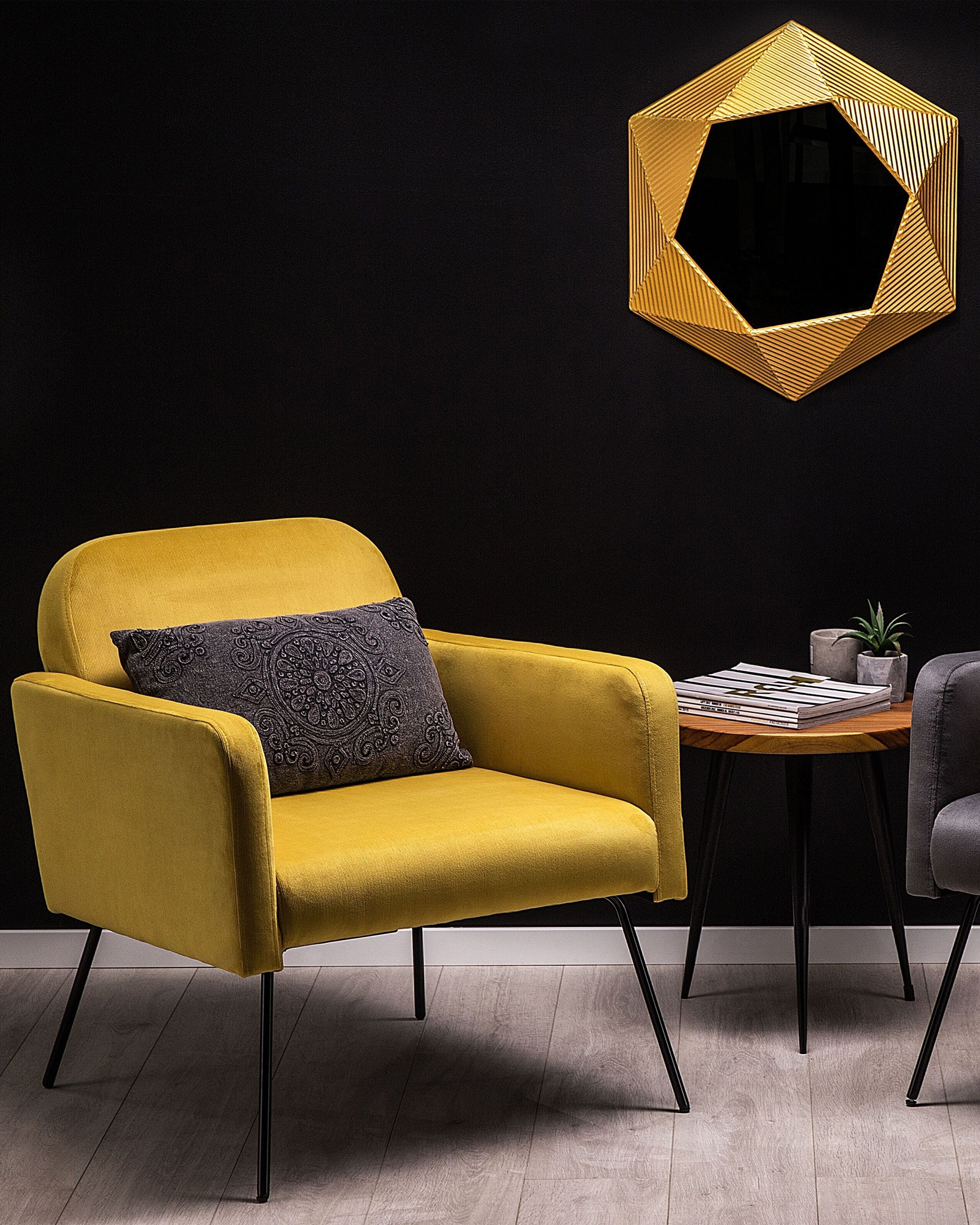 Armchairs - NARKEN armchair Velvet Mustard yellow