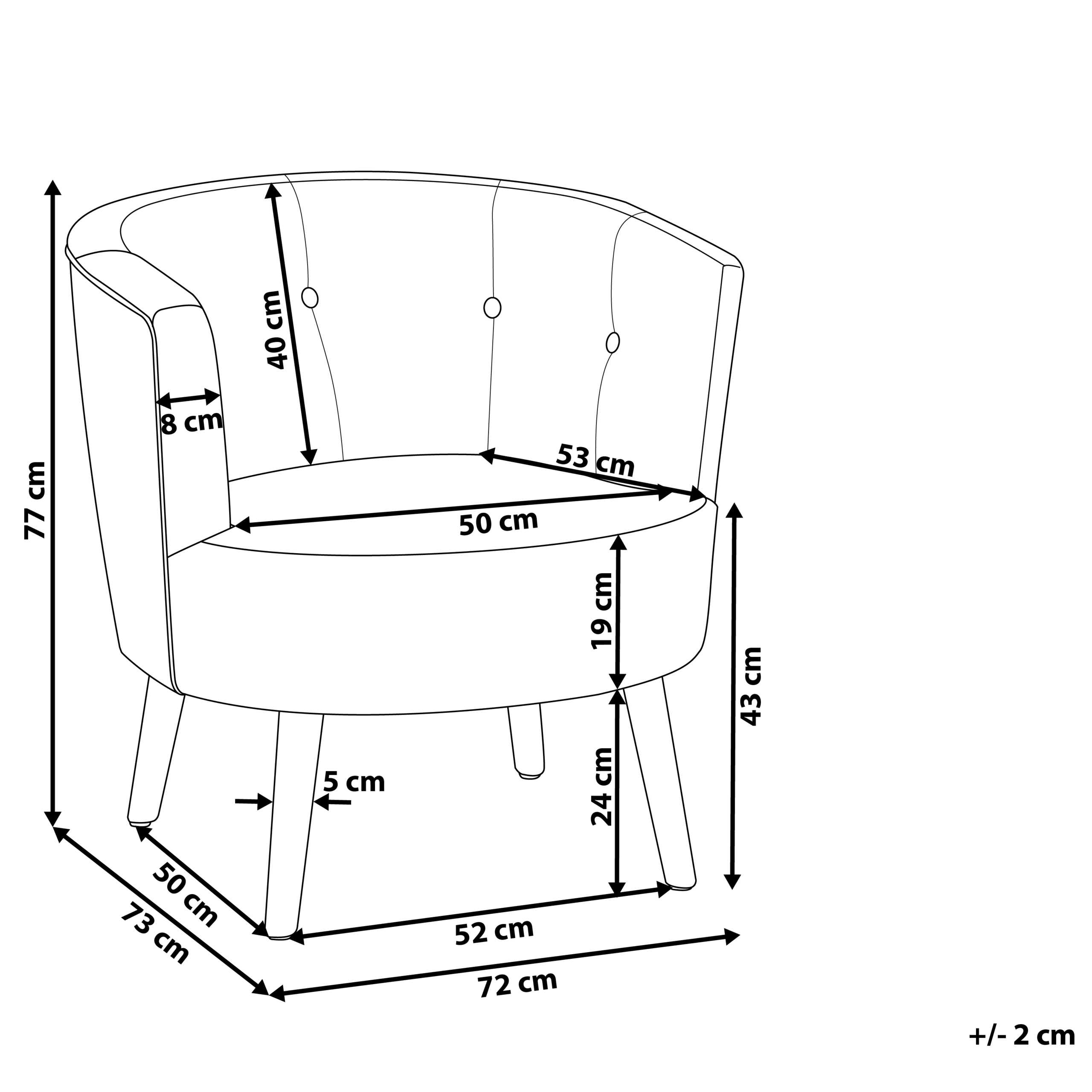 ODENZEN Armchair Off-White [3]