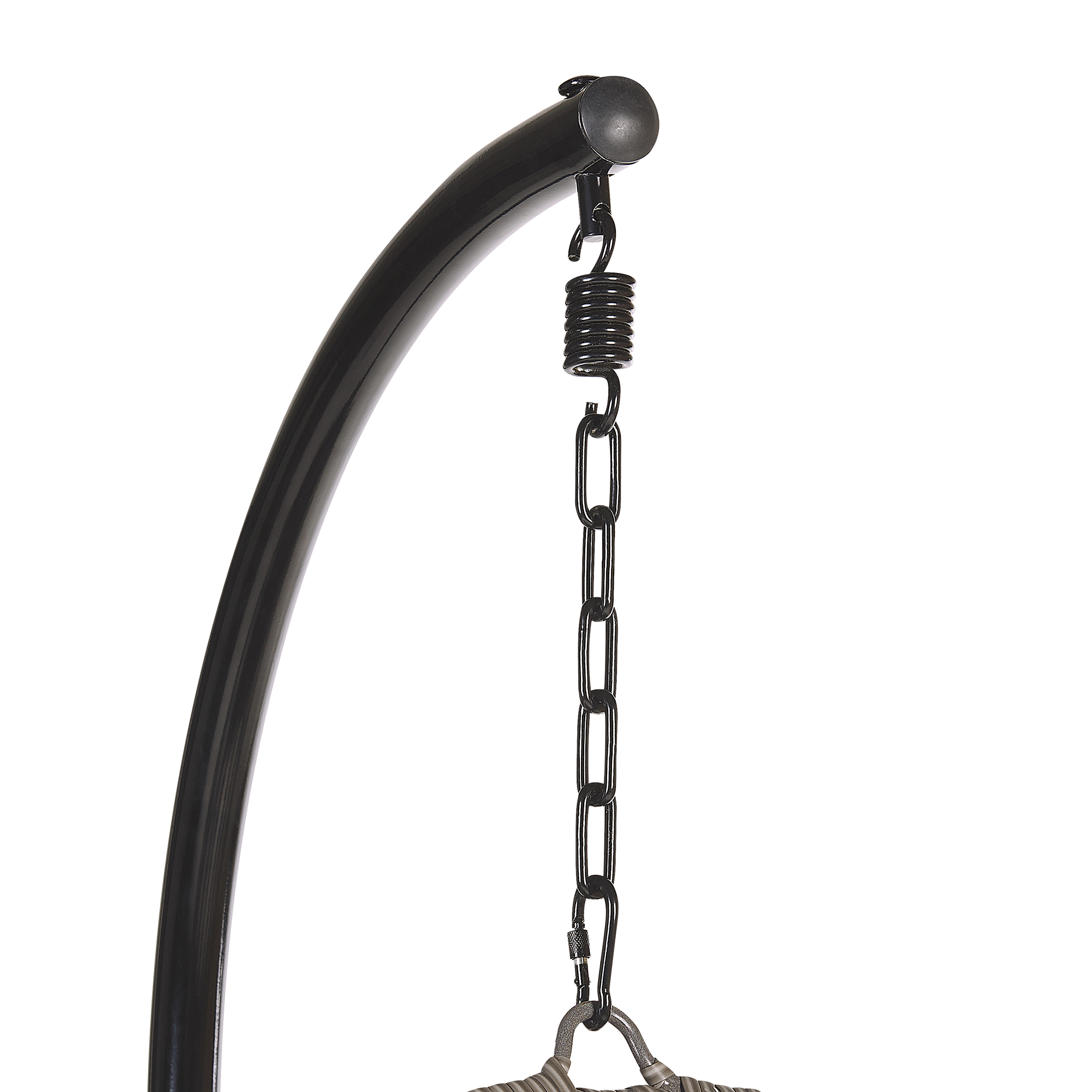 CASOLI Hanging Armchair with Support Synthetic Rattan Grey [7]