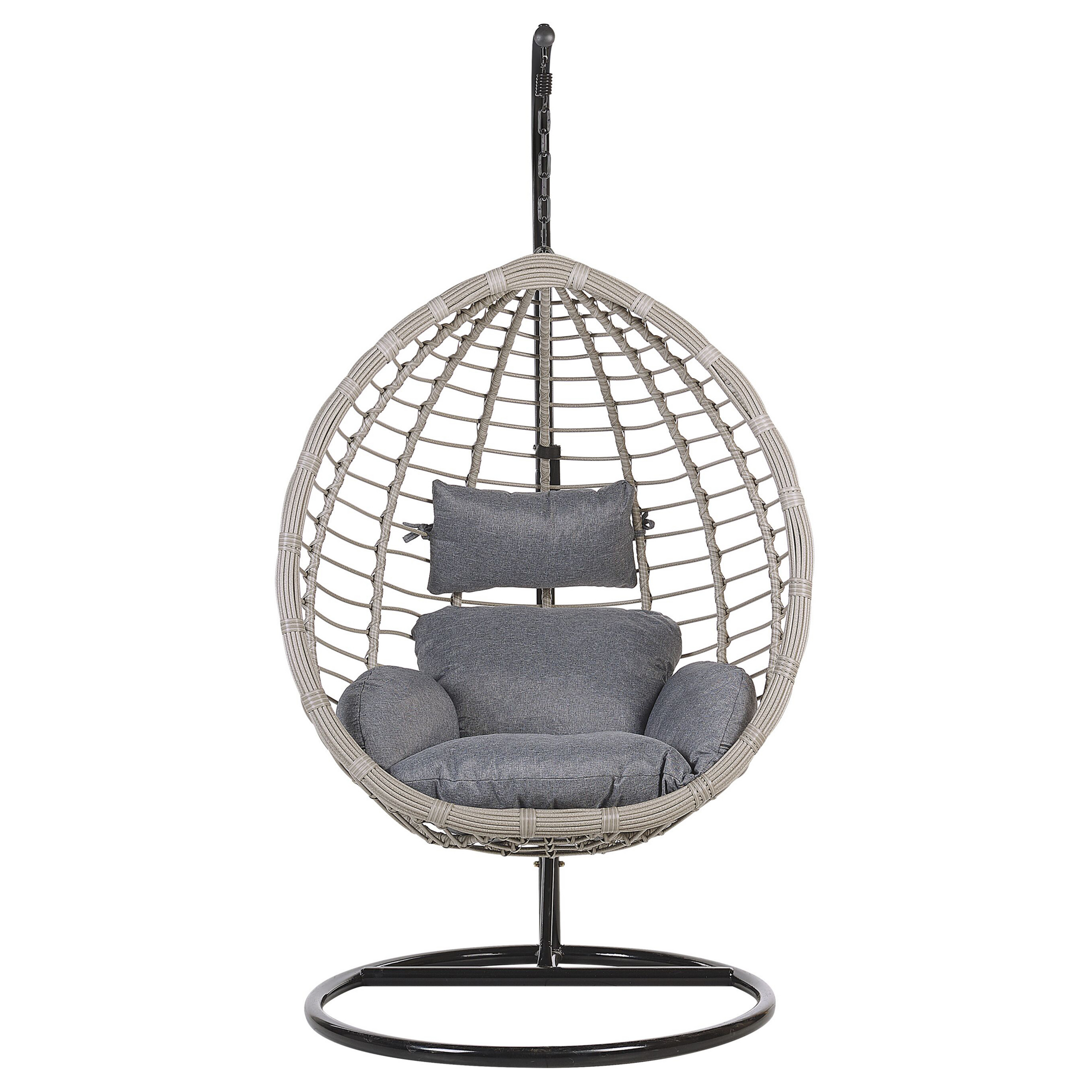 TOLLO suspended armchair with support Synthetic rattan Grey [4]