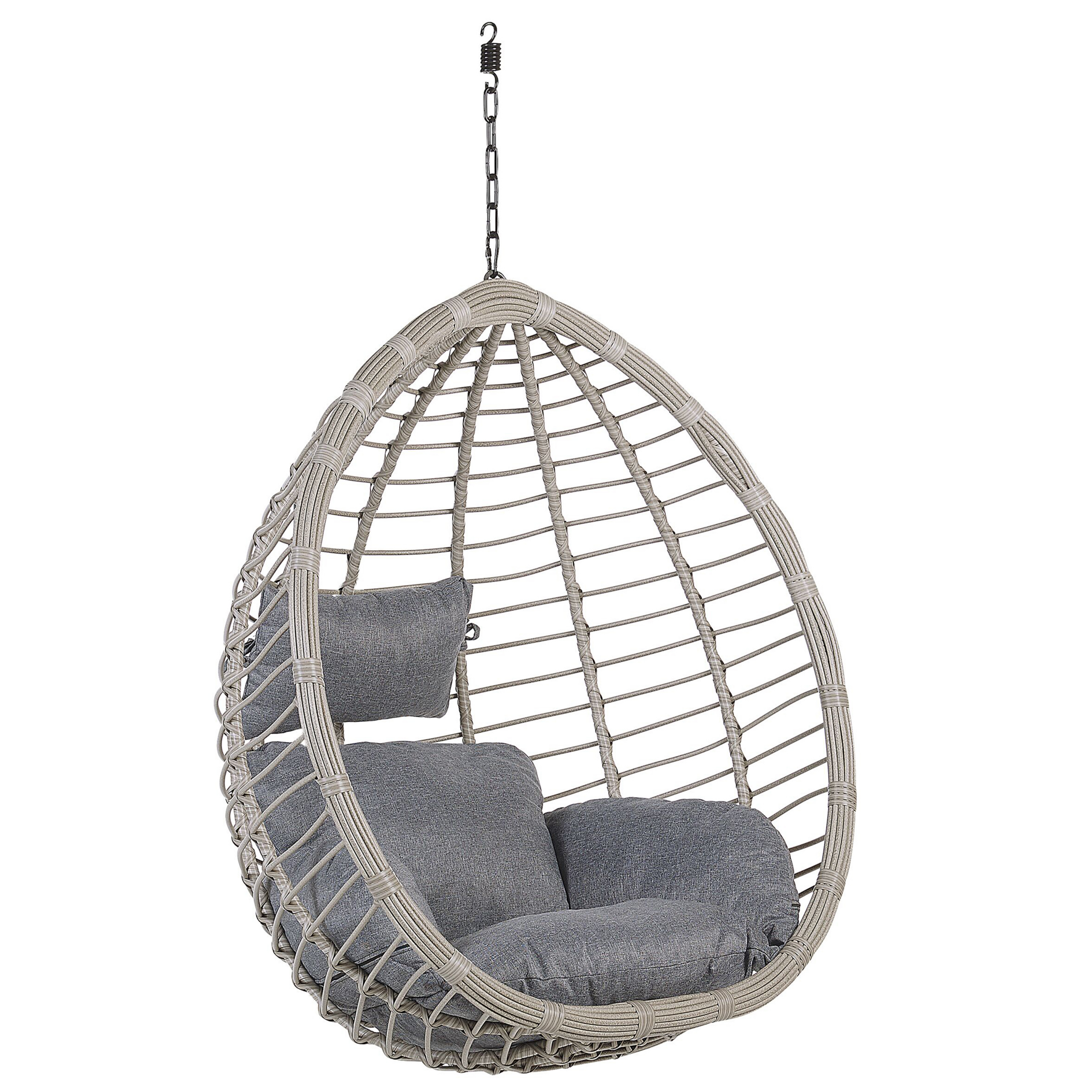 TOLLO suspended armchair with support Synthetic rattan Grey [6]