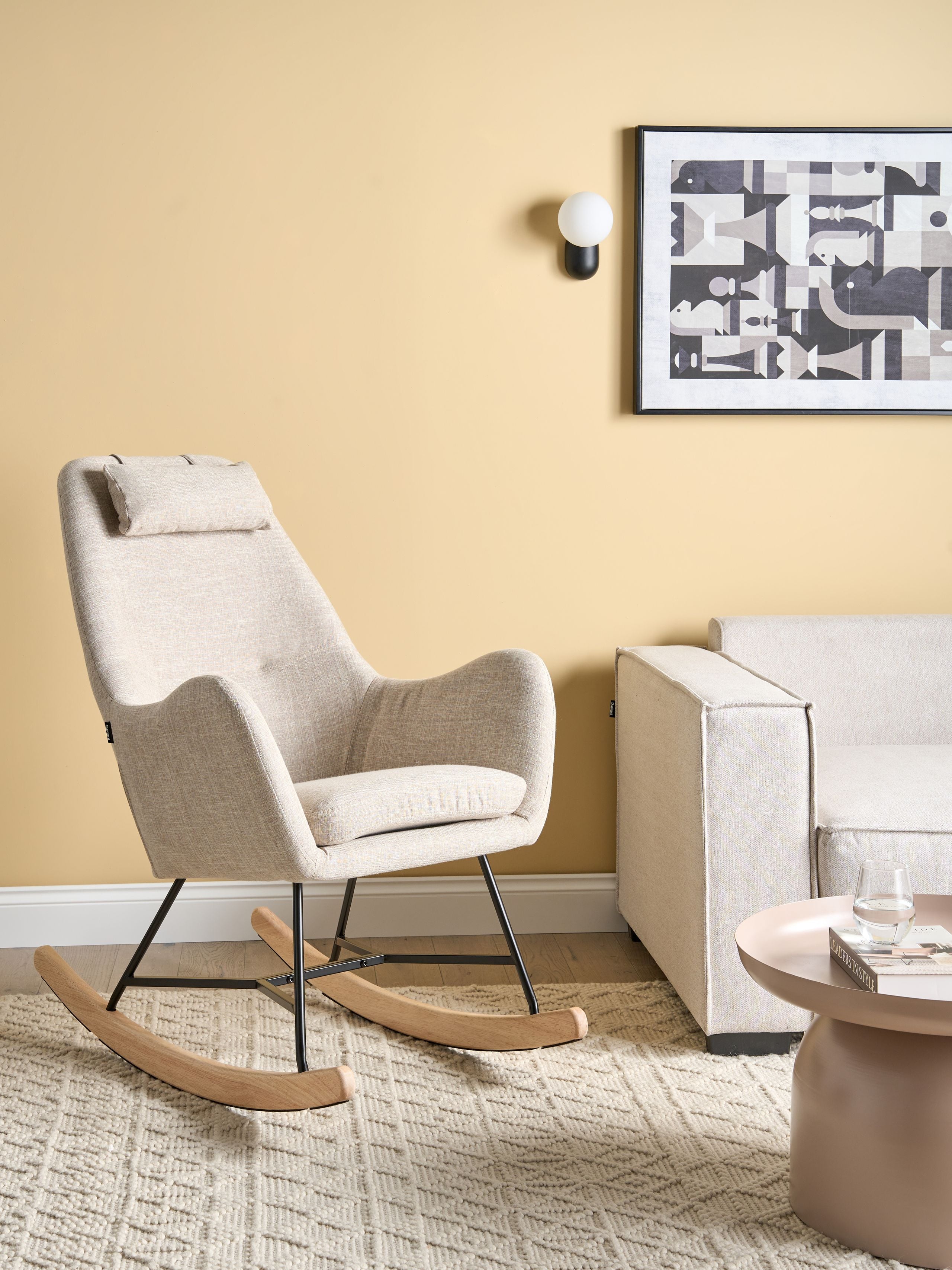 Armchairs - ARRIE rocking chair Light beige