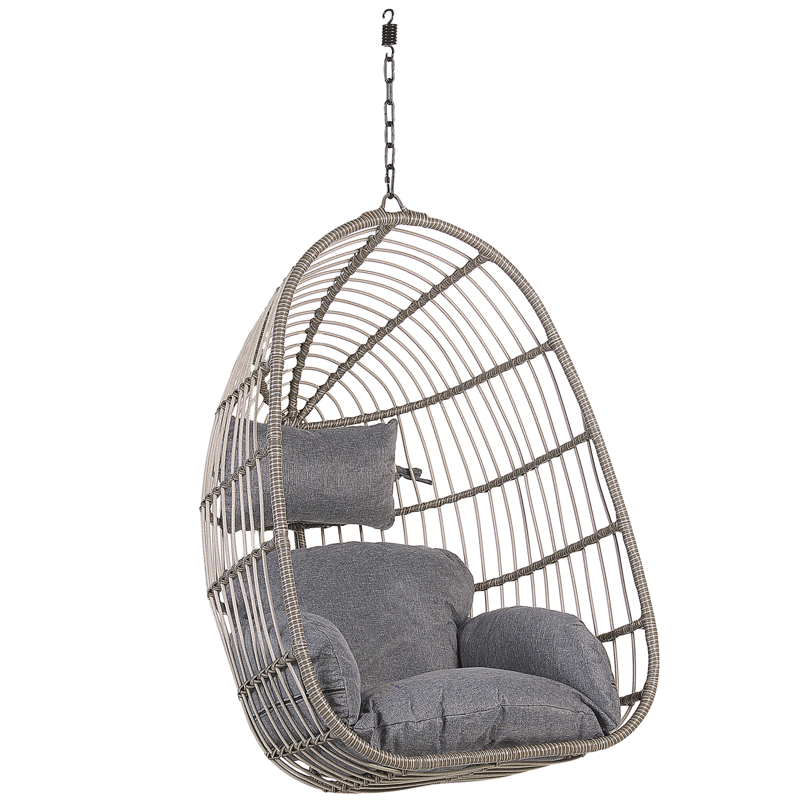 Suspended armchair CASOLI Synthetic rattan Grey [2]