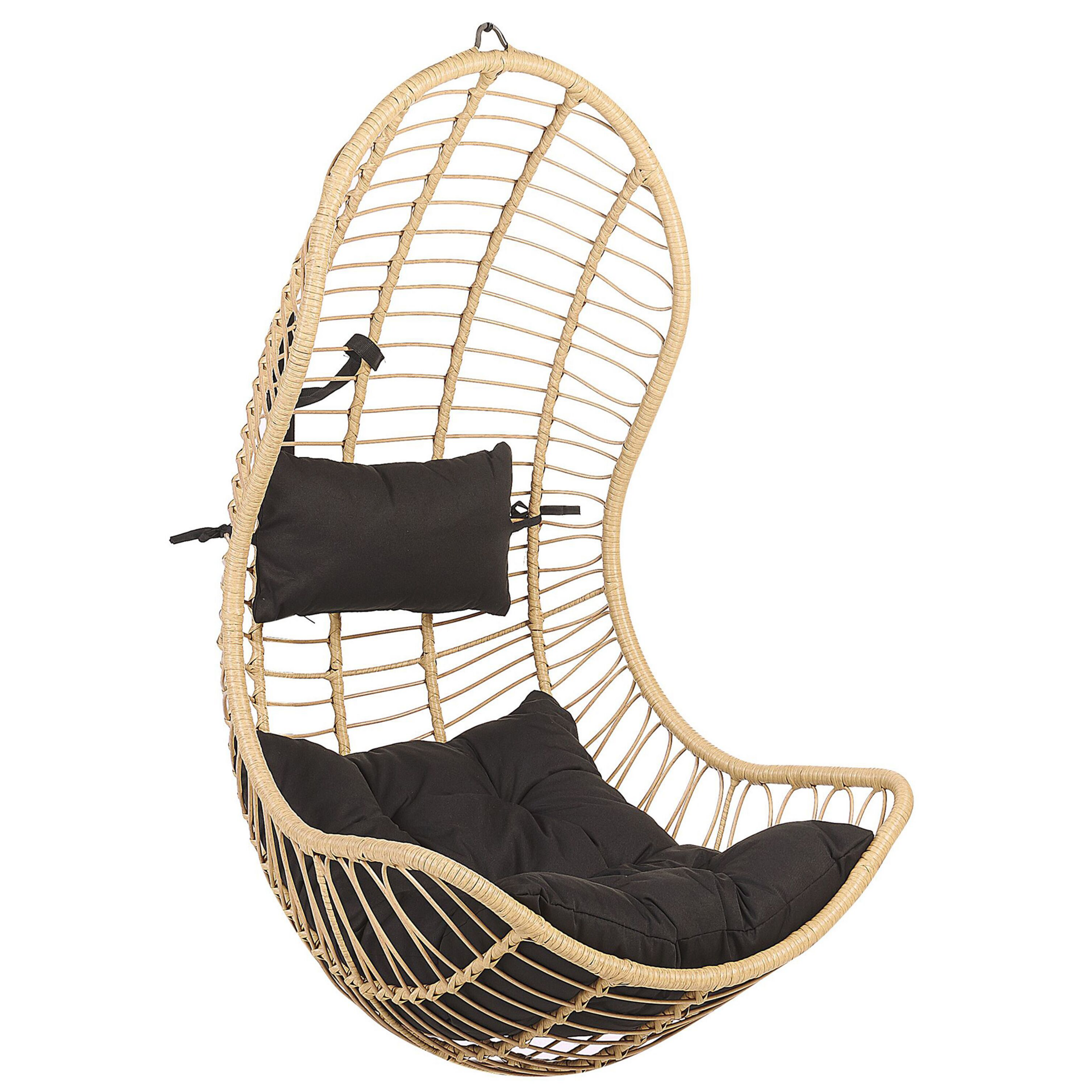 PINETO hanging armchair Synthetic rattan Natural [2]