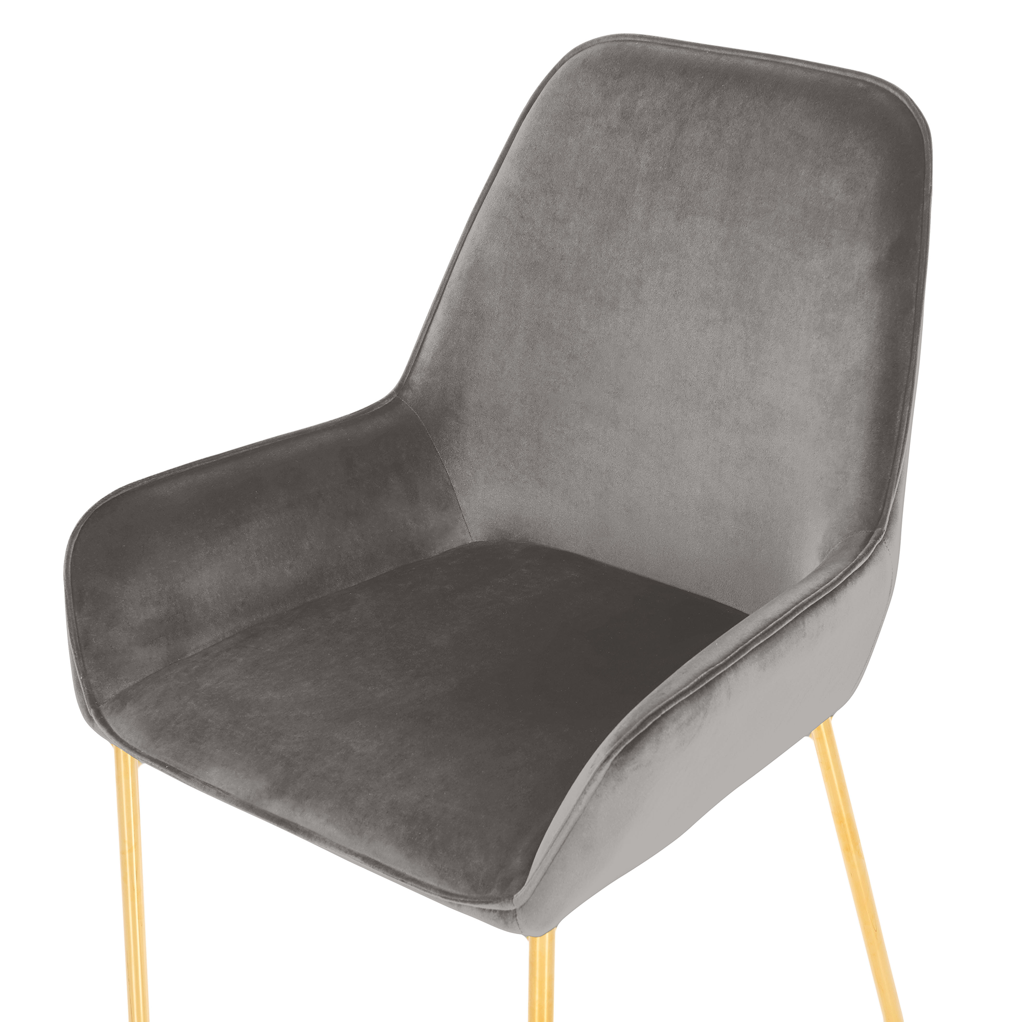 Set de 2 scaune dining LOVERNA Catifea Gri [7]