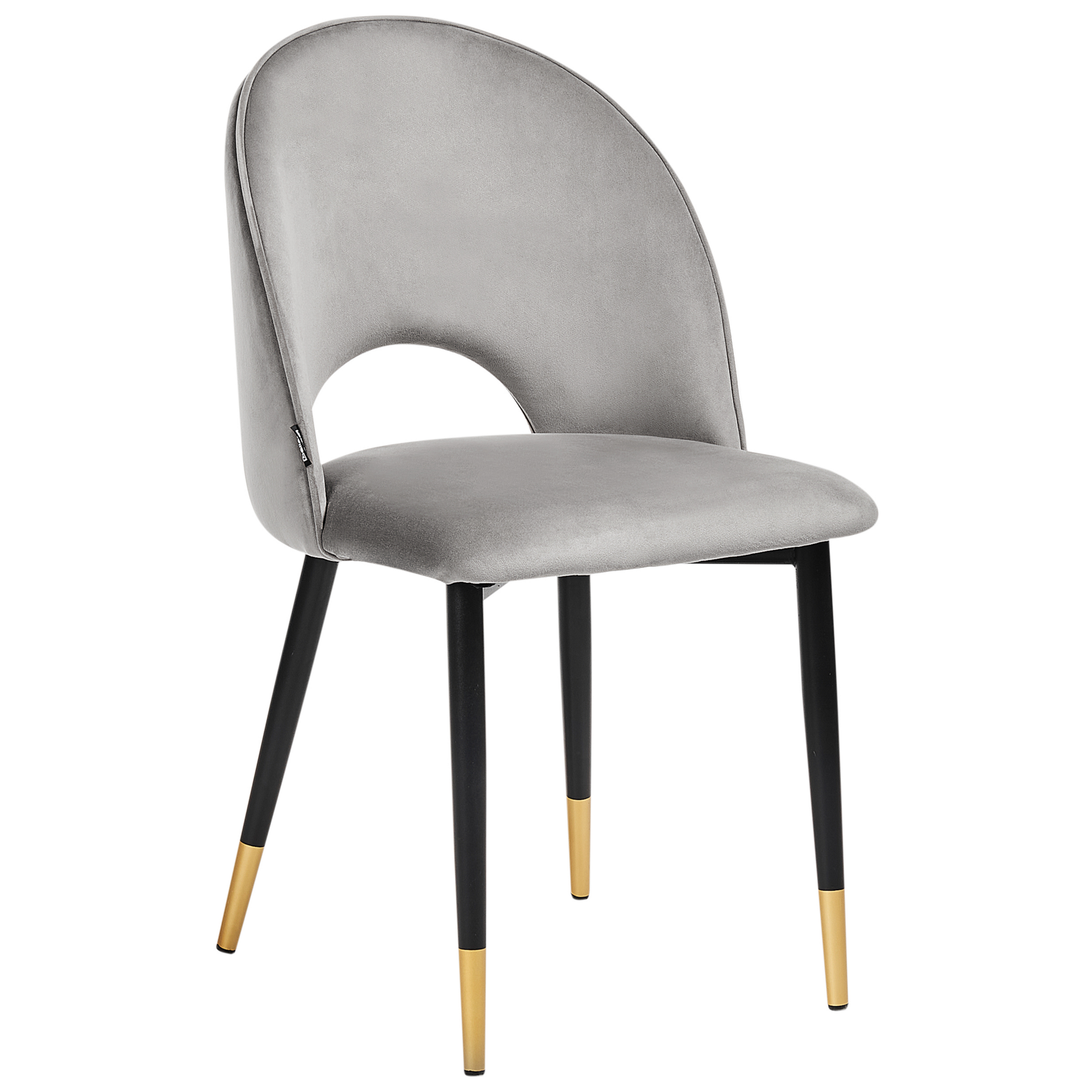 Set de 2 scaune dining MAGALIA Catifea Gri [4]