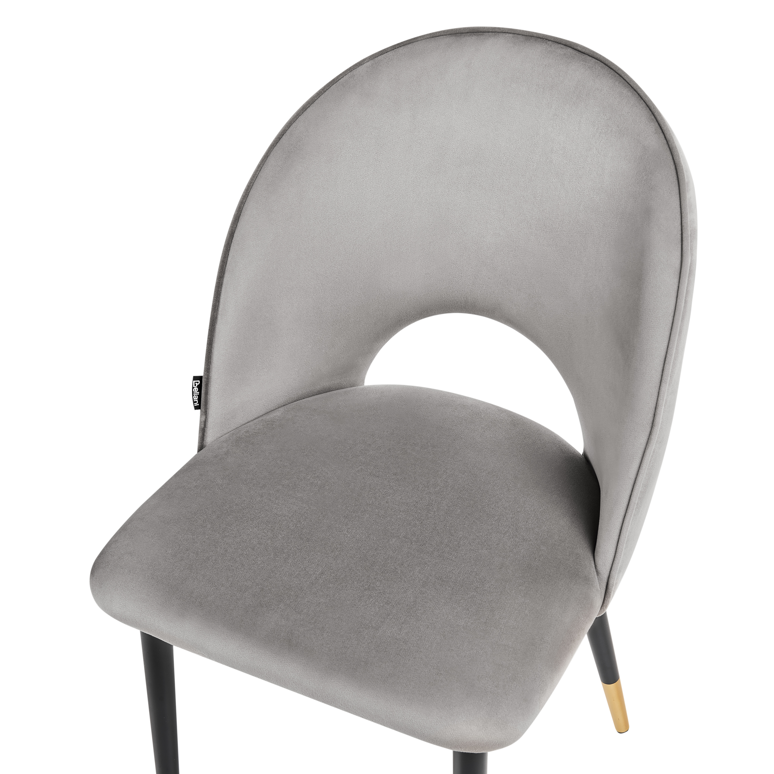 Set de 2 scaune dining MAGALIA Catifea Gri [7]