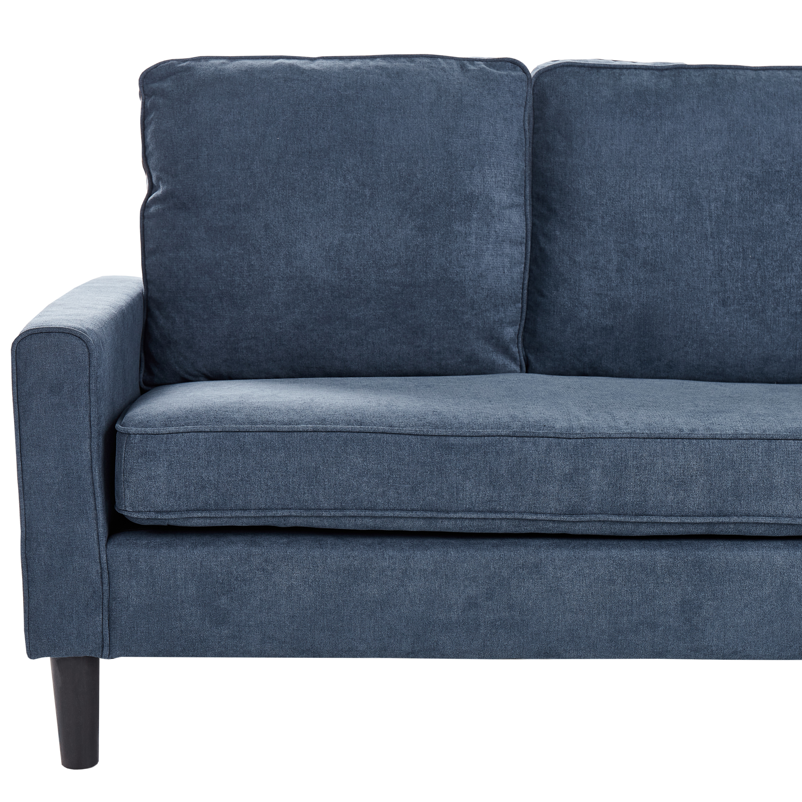 Canapea cu 3 locuri AVESTA  Albastru închis cu otoman [7]